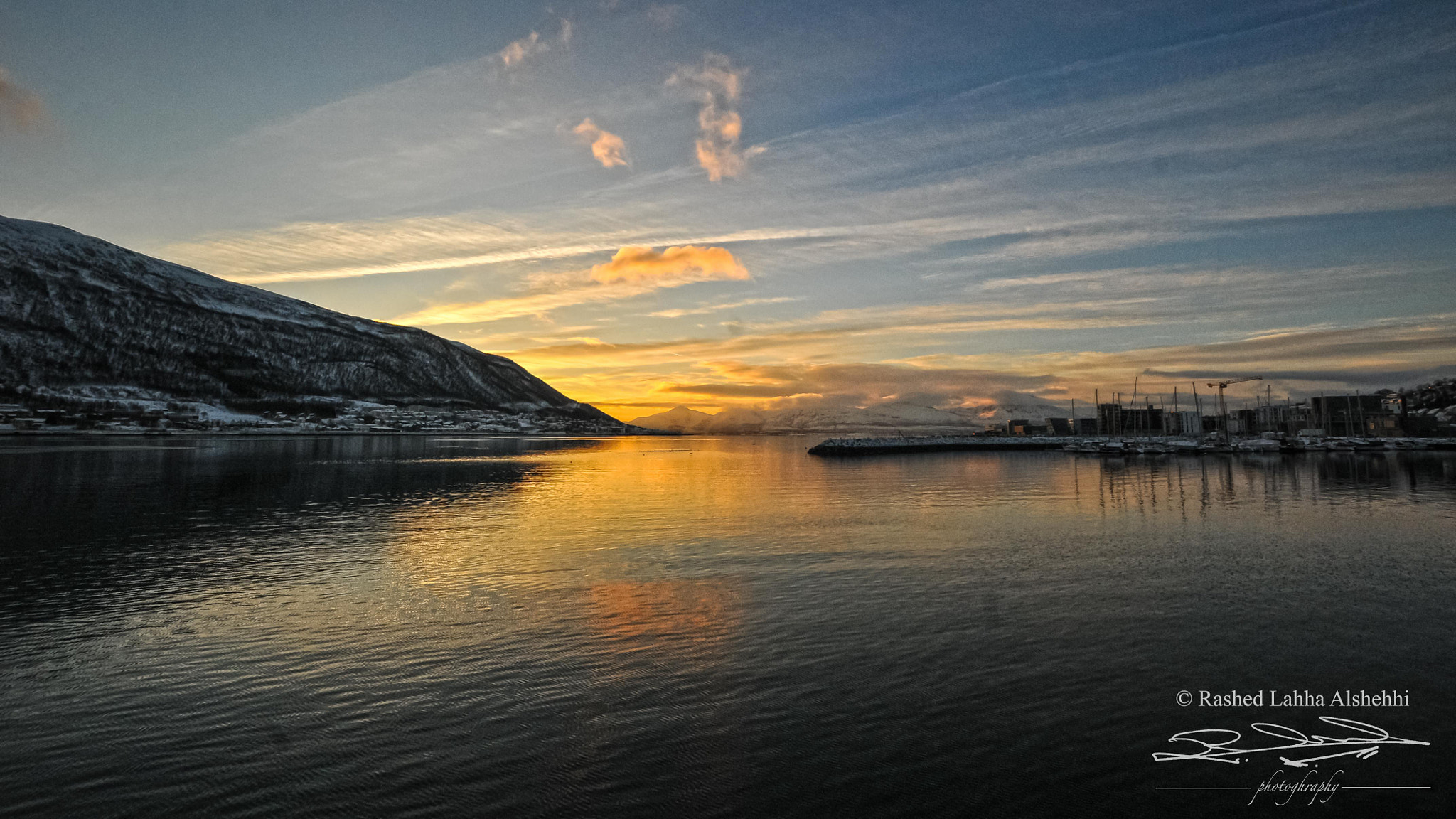 Nikon D300 + Sigma 10-20mm F3.5 EX DC HSM sample photo. Sunset in tromso photography