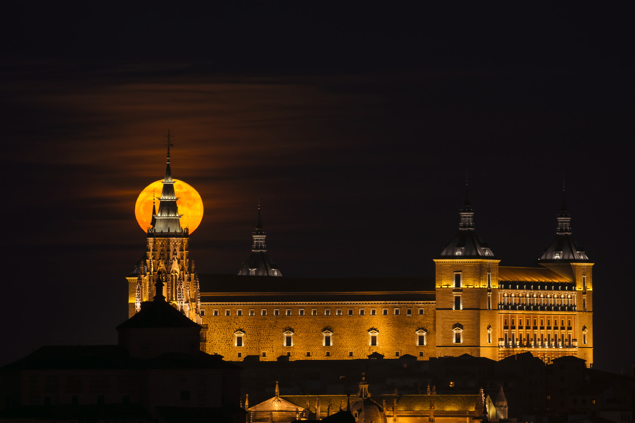 Sony SLT-A65 (SLT-A65V) + Tamron SP 70-300mm F4-5.6 Di USD sample photo. Full moon christmas's night photography