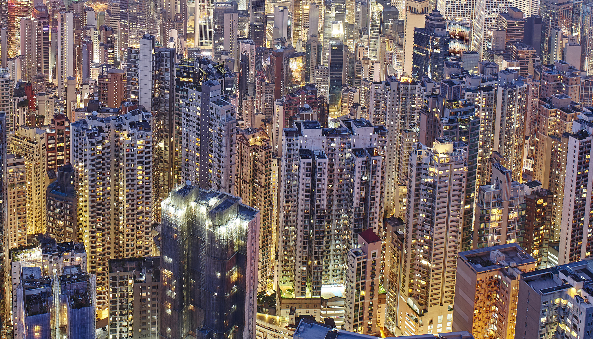 Phase One IQ150 sample photo. Hongkong from above photography