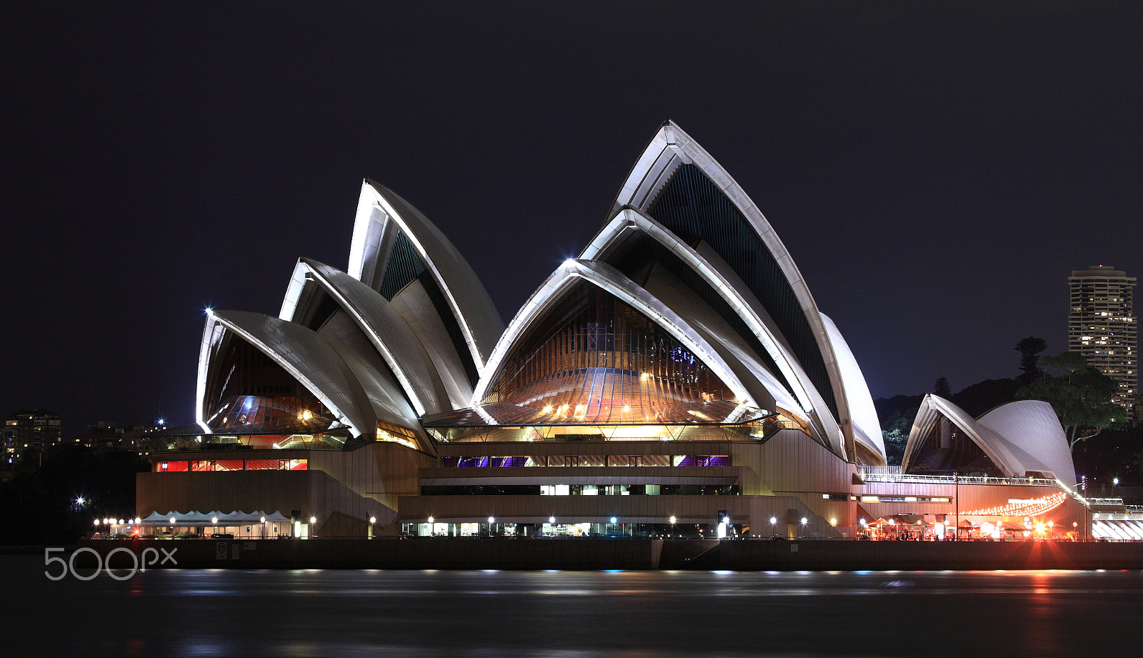 Canon EF 100-400mm F4.5-5.6L IS USM sample photo. Sydney opera house at night photography