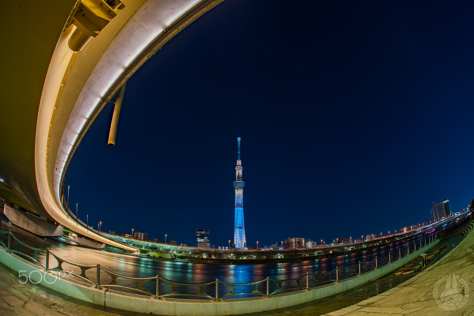 Nikon D800E + Sigma 15mm F2.8 EX DG Diagonal Fisheye sample photo. Tokyo skytree photography