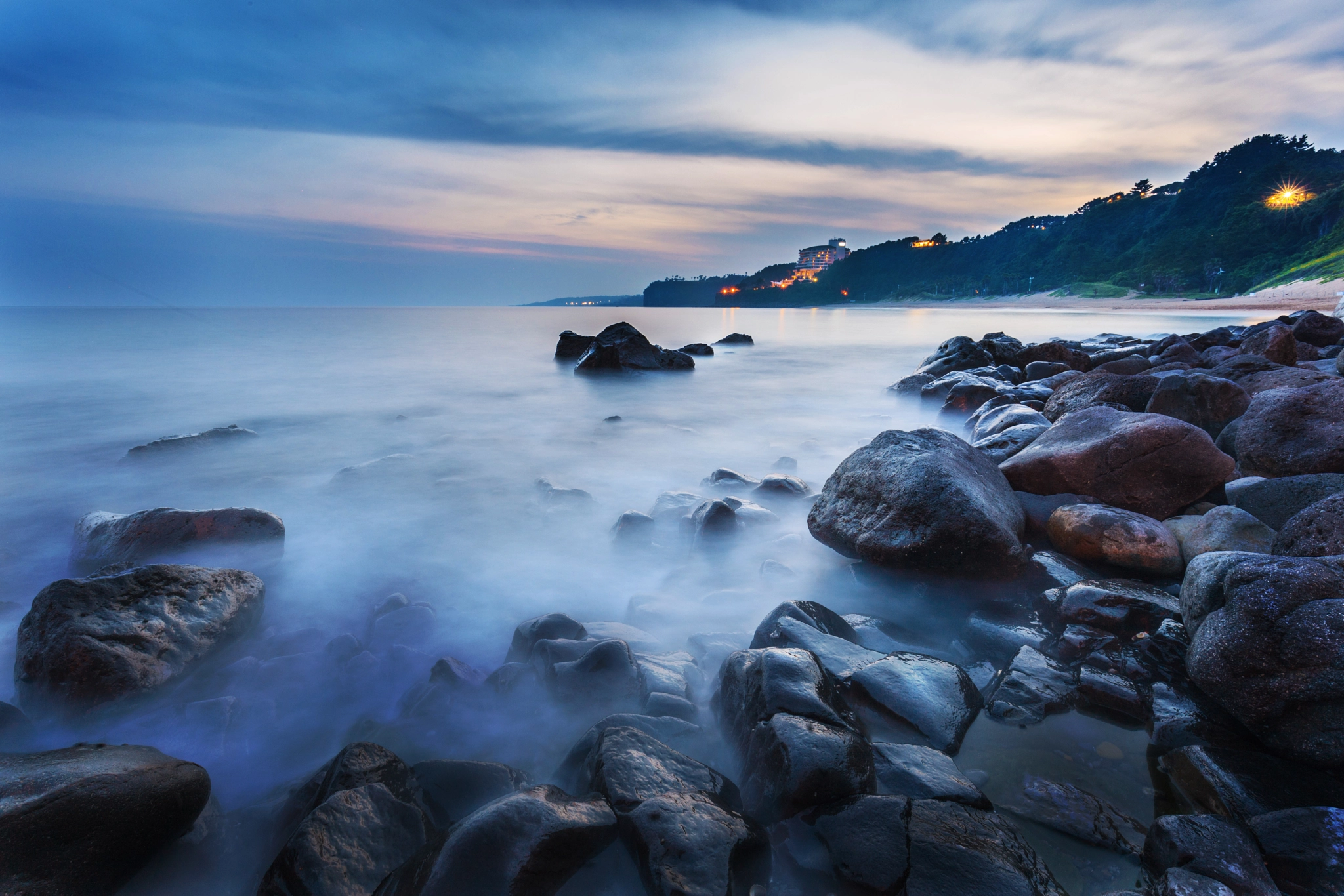 Canon EOS-1Ds Mark III sample photo. Sunset of jeju island photography