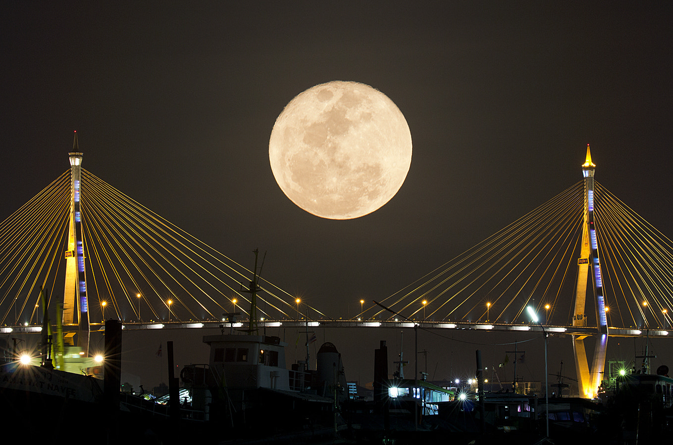 Canon EF 100-400mm F4.5-5.6L IS II USM sample photo. Full moon on christmas day photography