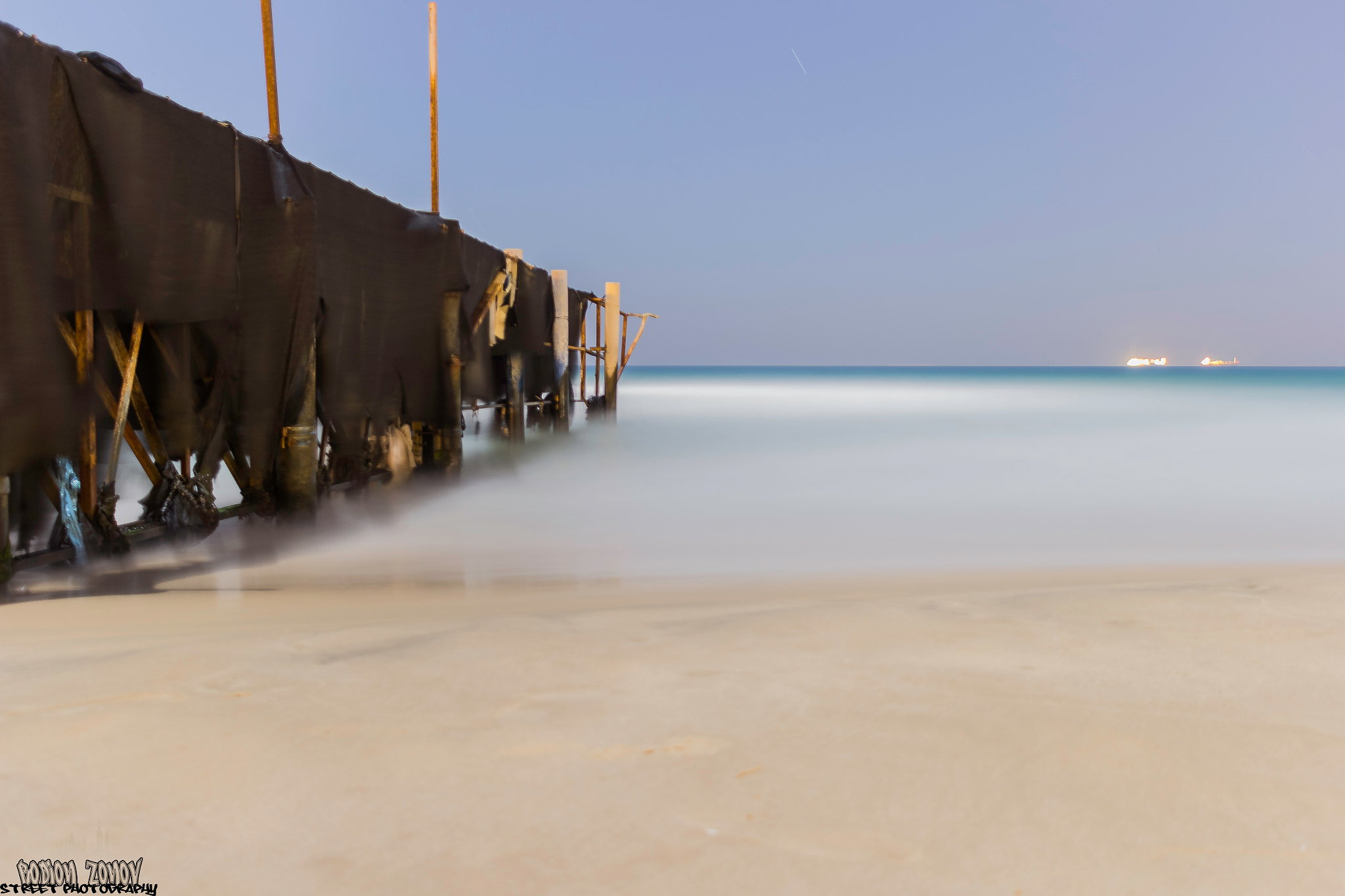 Canon EOS 60D + Sigma 18-50mm F2.8-4.5 DC OS HSM sample photo. Night beach photography