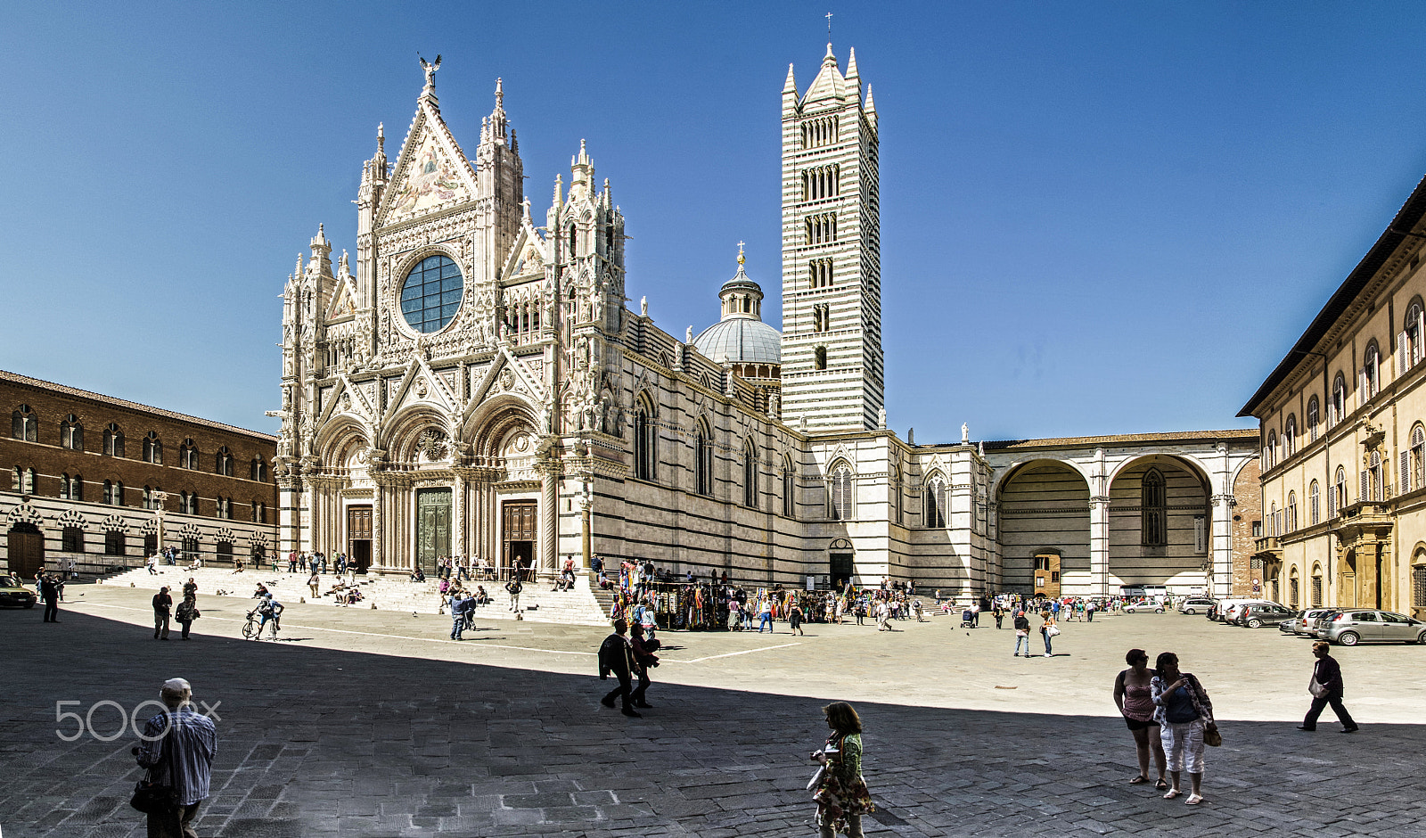 Nikon D2Xs sample photo. Siena piazza duomo photography