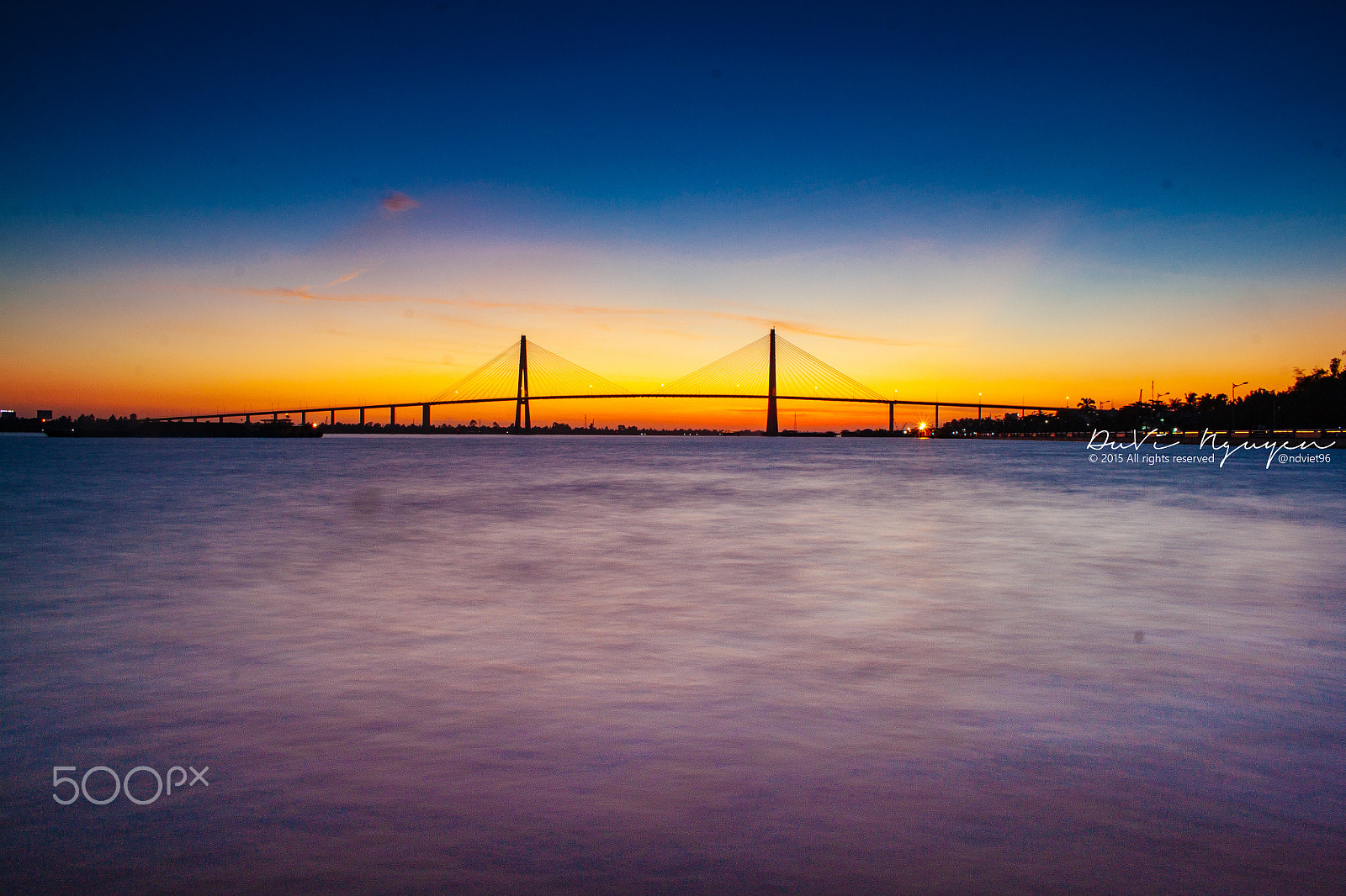 Canon EOS 500D (EOS Rebel T1i / EOS Kiss X3) sample photo. Colors of sunset on tien river (my tho city, vietnam) photography