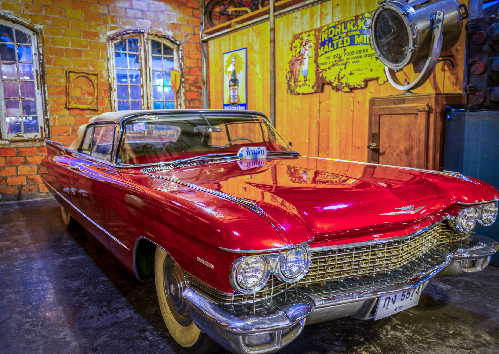 Nikon D800 + Nikon AF Nikkor 28mm F2.8D sample photo. 1950's red cadillac photography