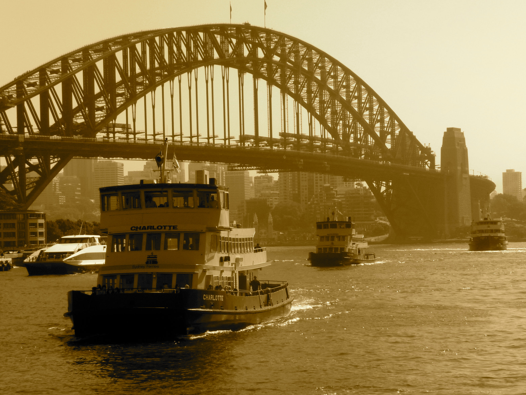 Panasonic DMC-TZ15 sample photo. Ferry under the bridge photography