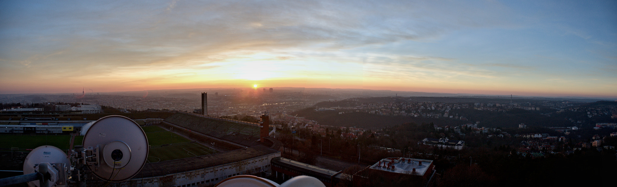 Sony Alpha DSLR-A850 + Minolta AF 24mm F2.8 sample photo. On top of strahov stadium photography