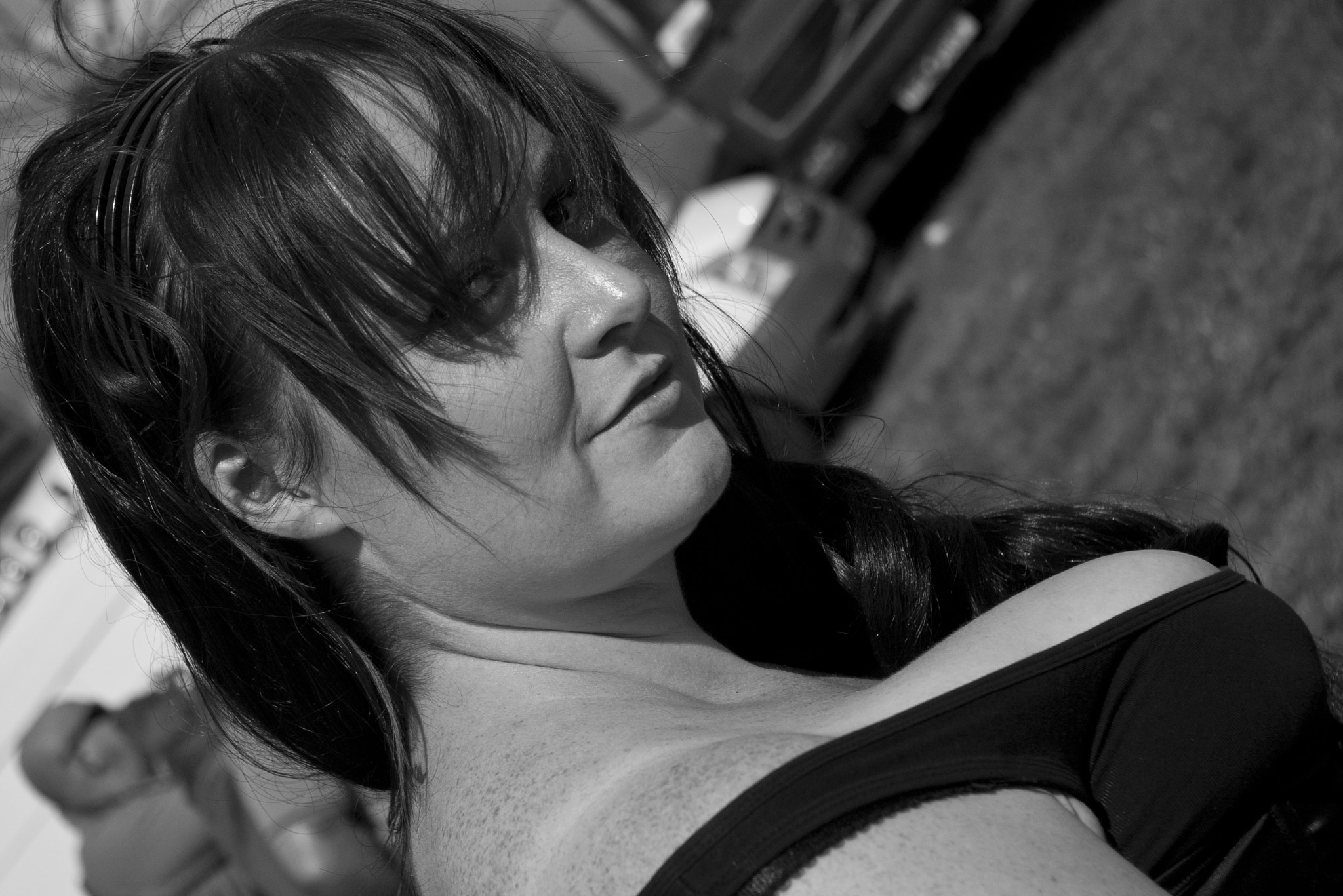 Pentax K110D sample photo. Michelle b&w photography