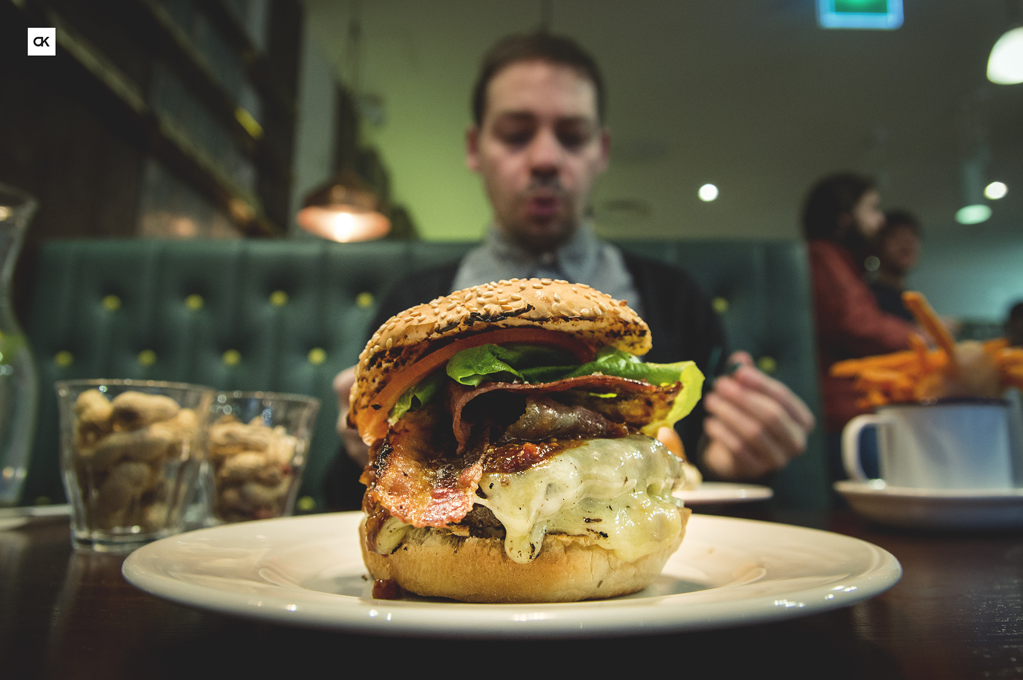 Sony Alpha DSLR-A580 sample photo. Bacon & cheese burger photography