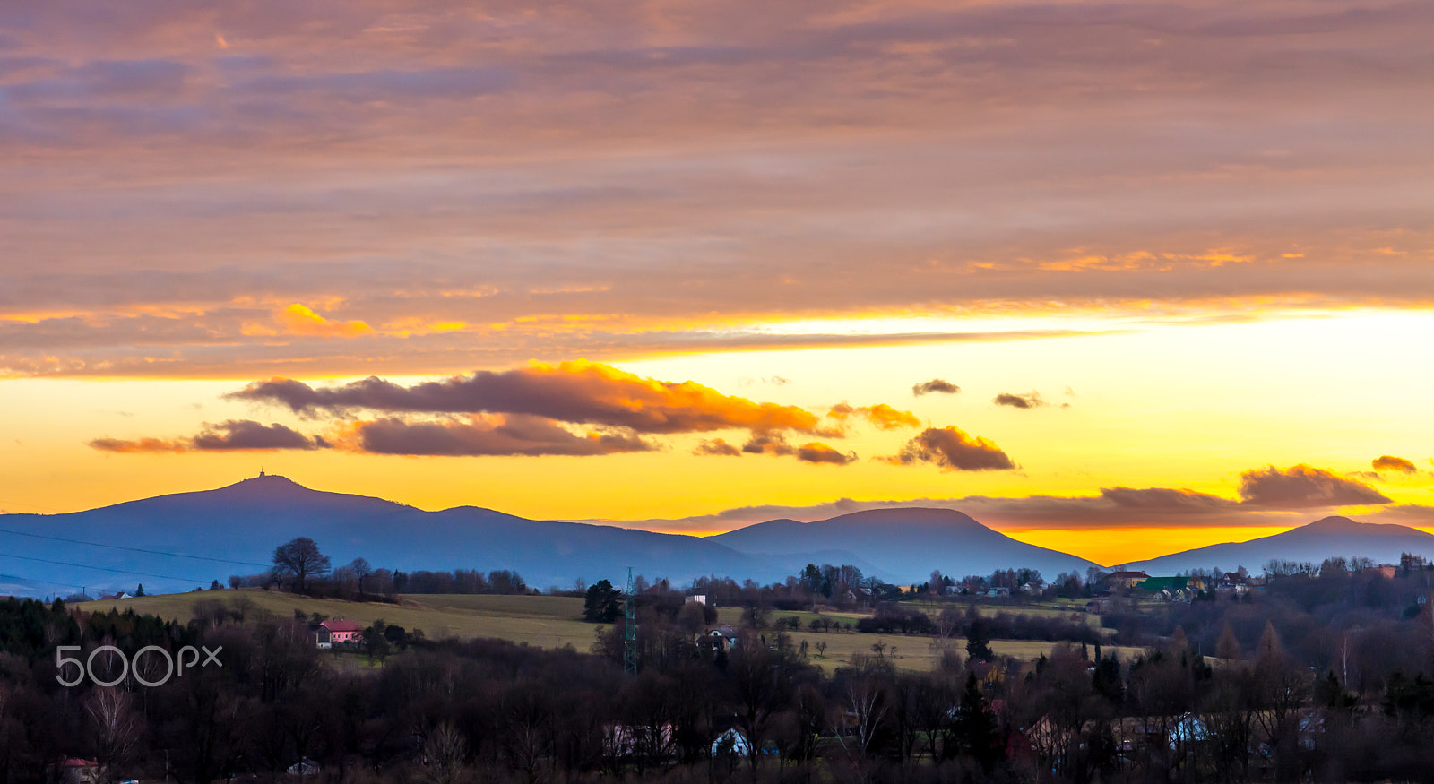 Sigma 17-70mm F2.8-4 DC Macro OS HSM | C sample photo. Sunset over distant mountains 2 photography