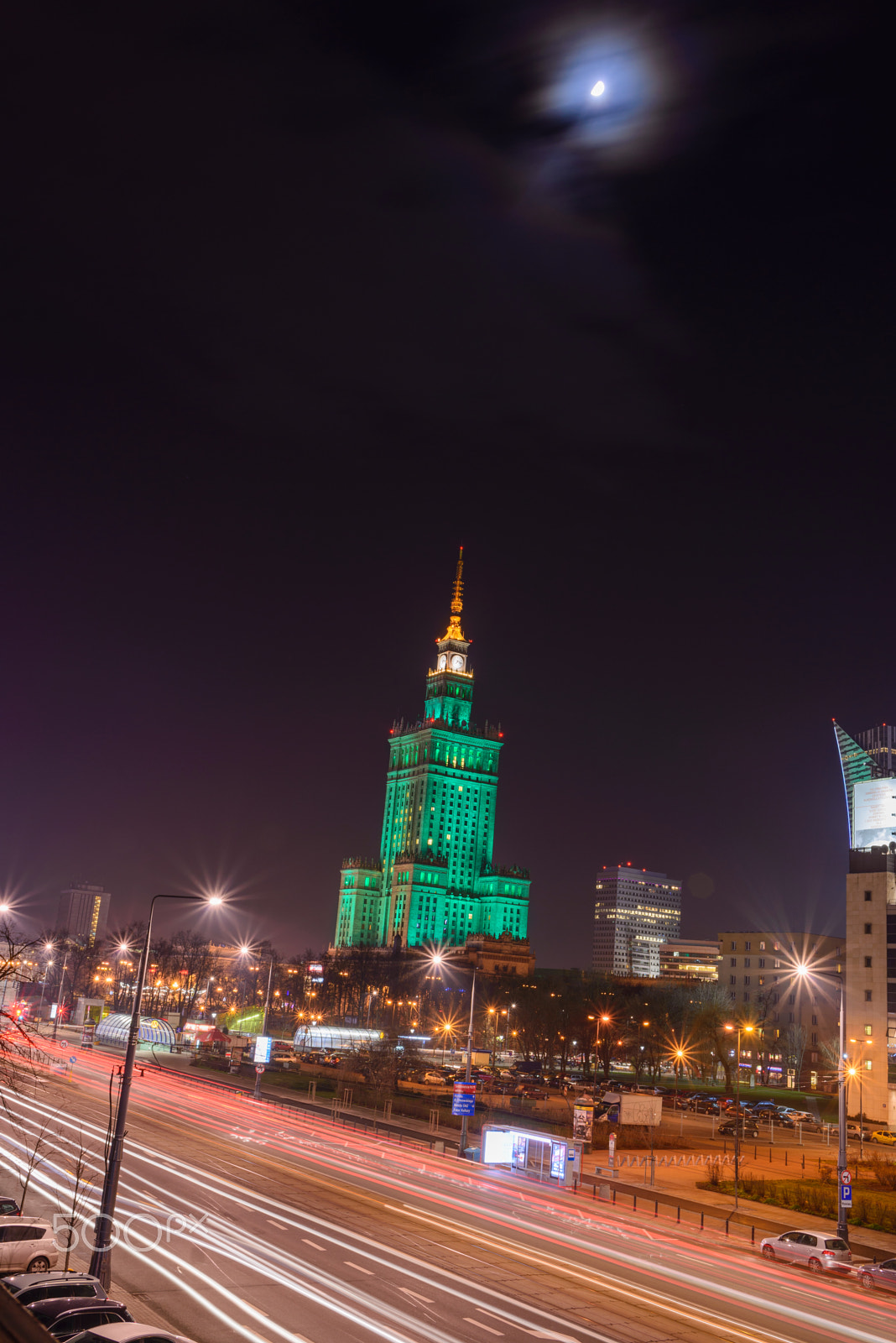 Nikon D610 + AF-S Nikkor 35mm f/1.8G sample photo. Palace of culture and science at night photography