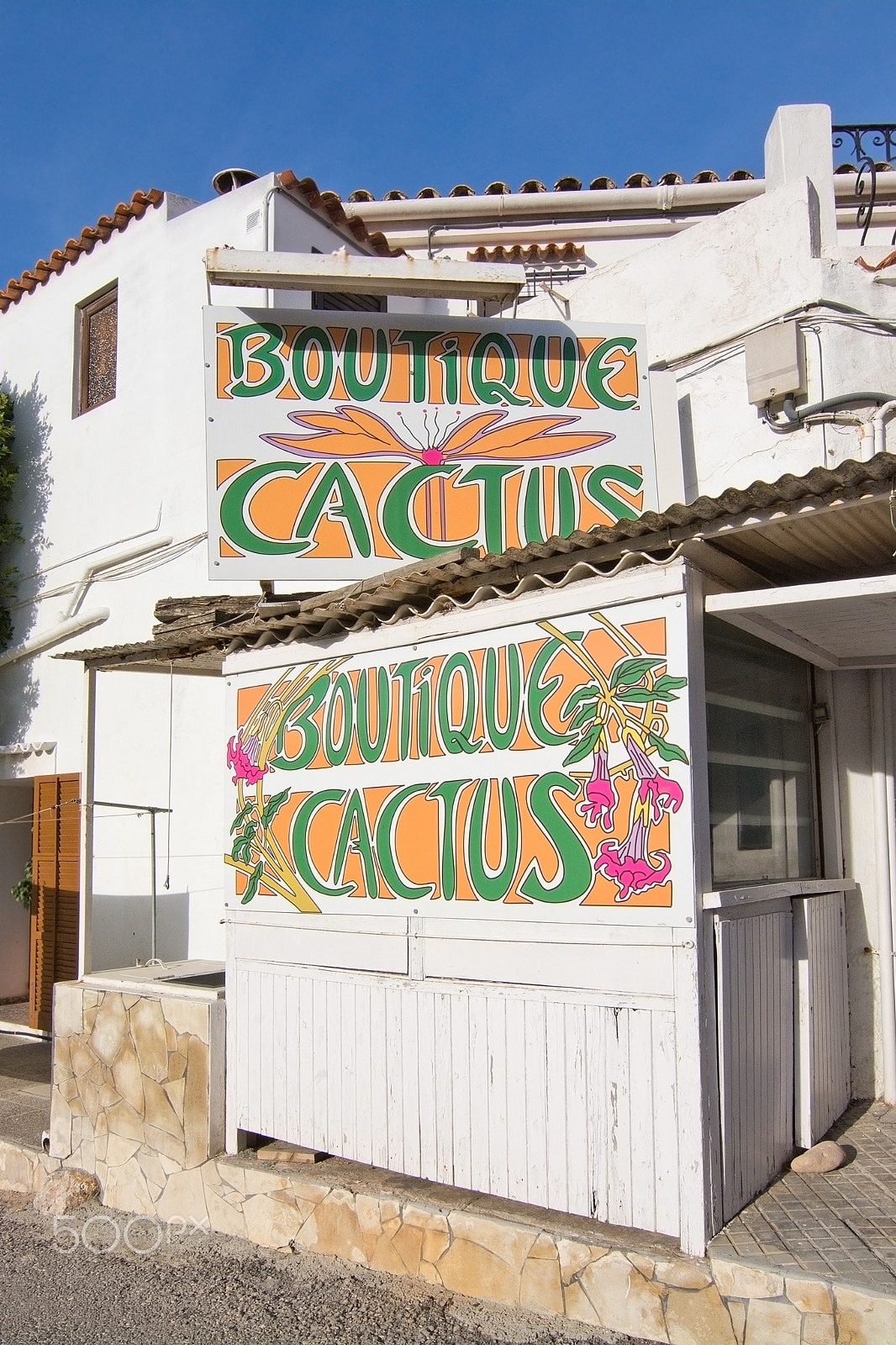 Nikon D7100 + Sigma 50mm F2.8 EX DG Macro sample photo. Cactus boutique creative sign on white building photography