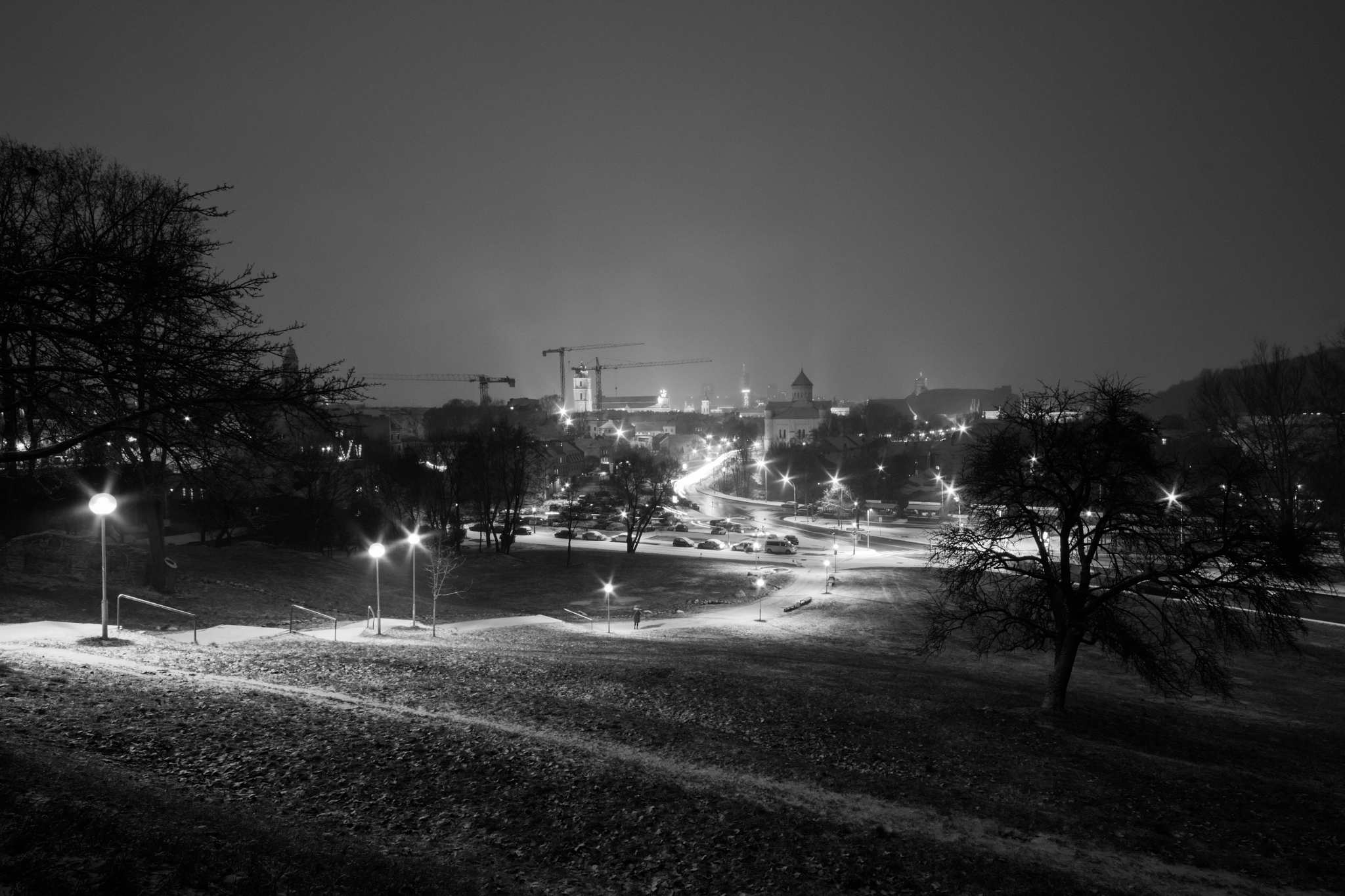 Canon EOS 650D (EOS Rebel T4i / EOS Kiss X6i) sample photo. Snowy vilnius night photography