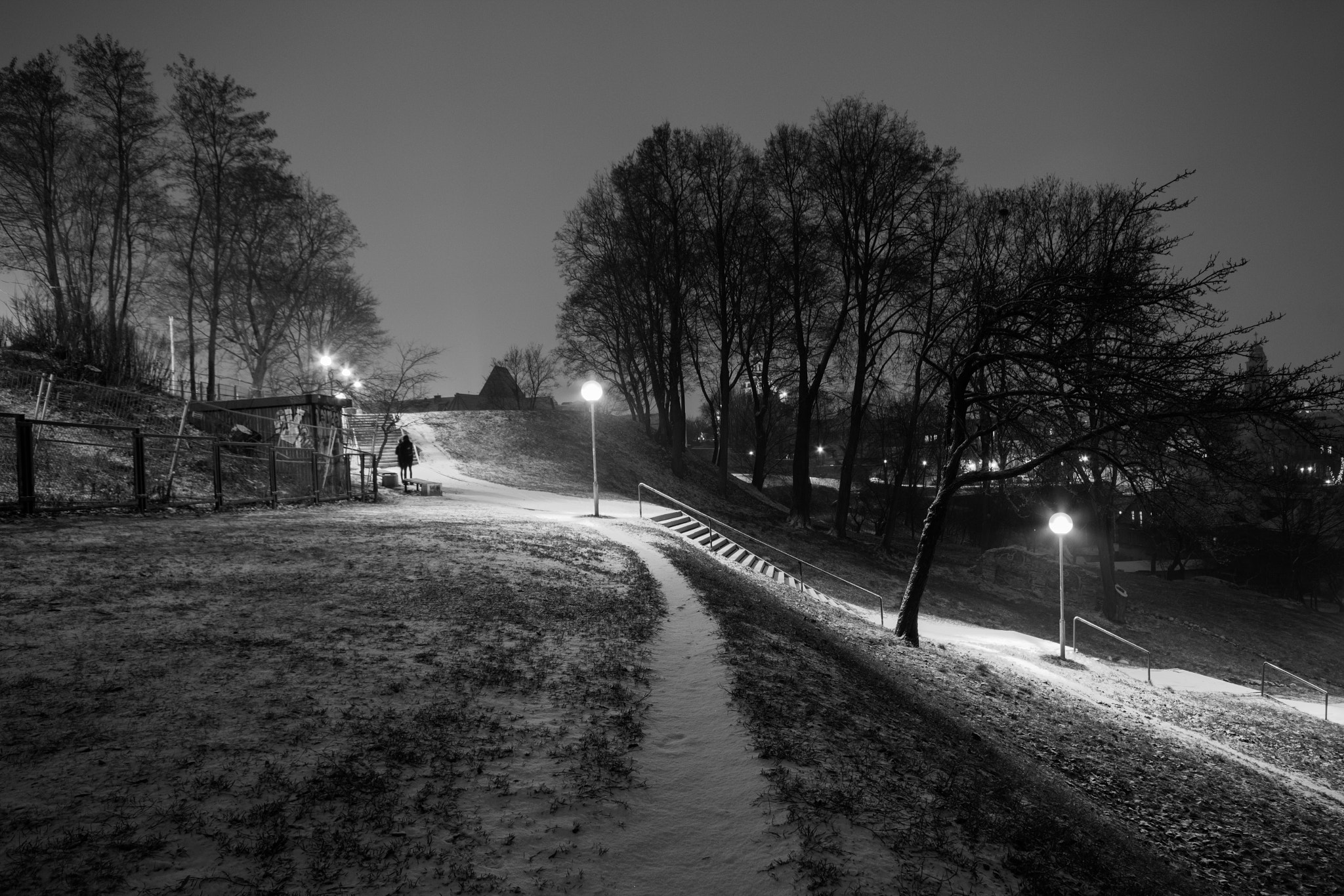 Canon EOS 650D (EOS Rebel T4i / EOS Kiss X6i) sample photo. Snowy vilnius night photography