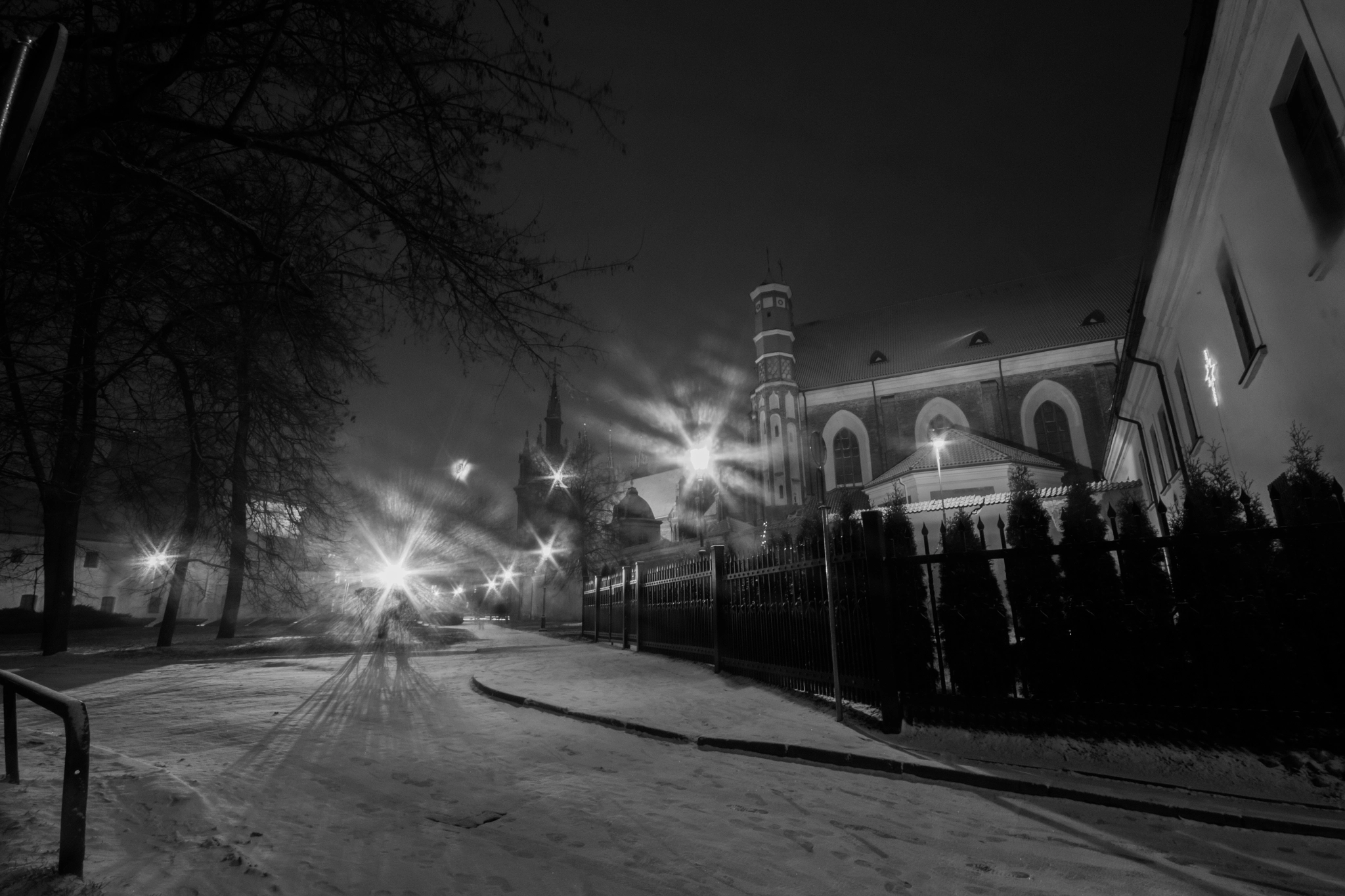 Canon EOS 650D (EOS Rebel T4i / EOS Kiss X6i) sample photo. Snowy vilnius night photography