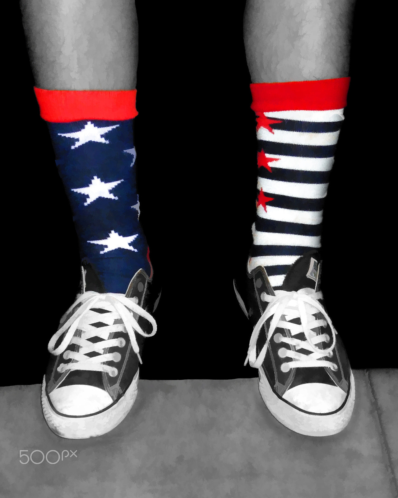 Panasonic DMC-ZS35 sample photo. Patriotic socks photography