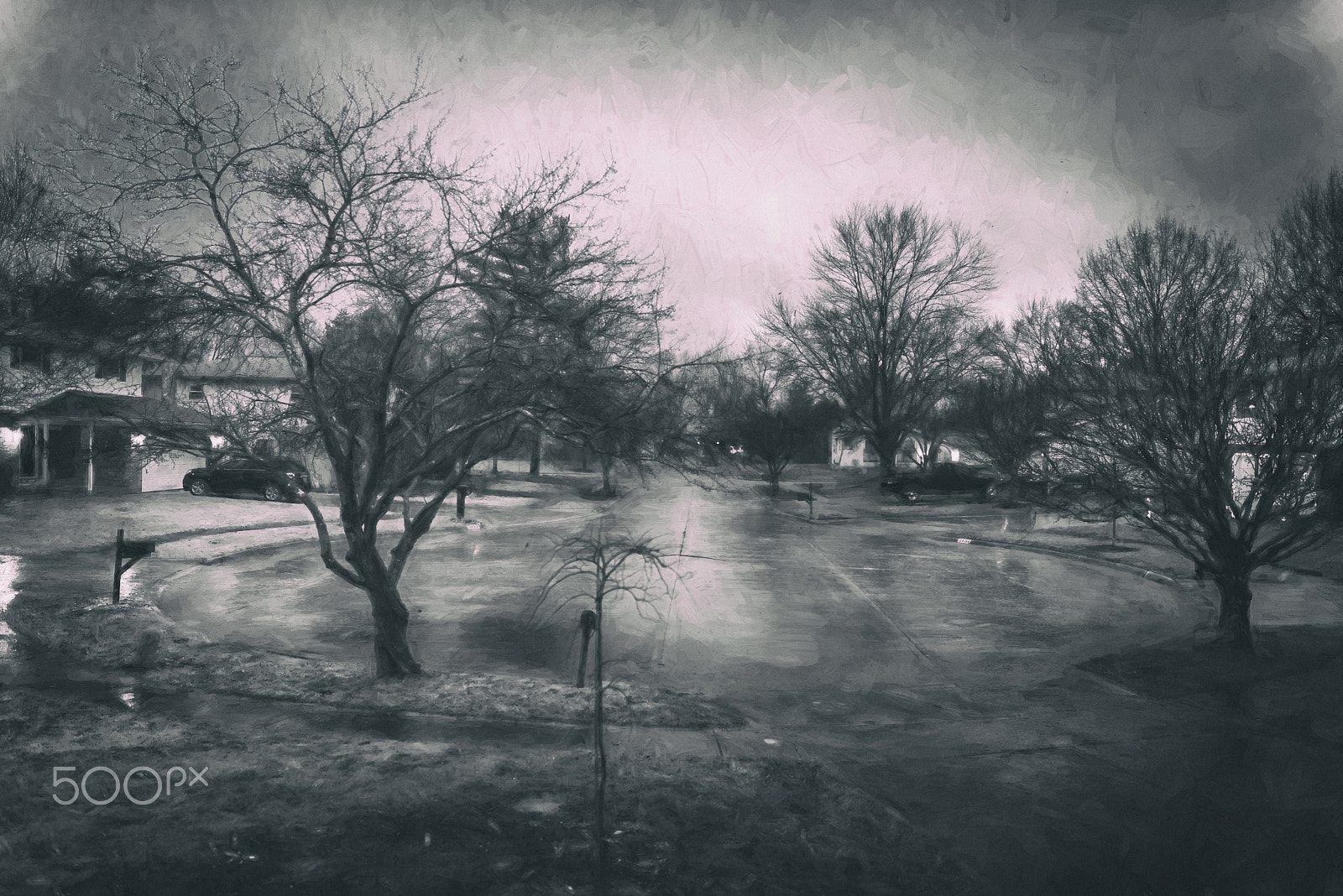 Samyang 12mm F2.8 ED AS NCS Fisheye sample photo. Rainy december day in the neighborhood photography