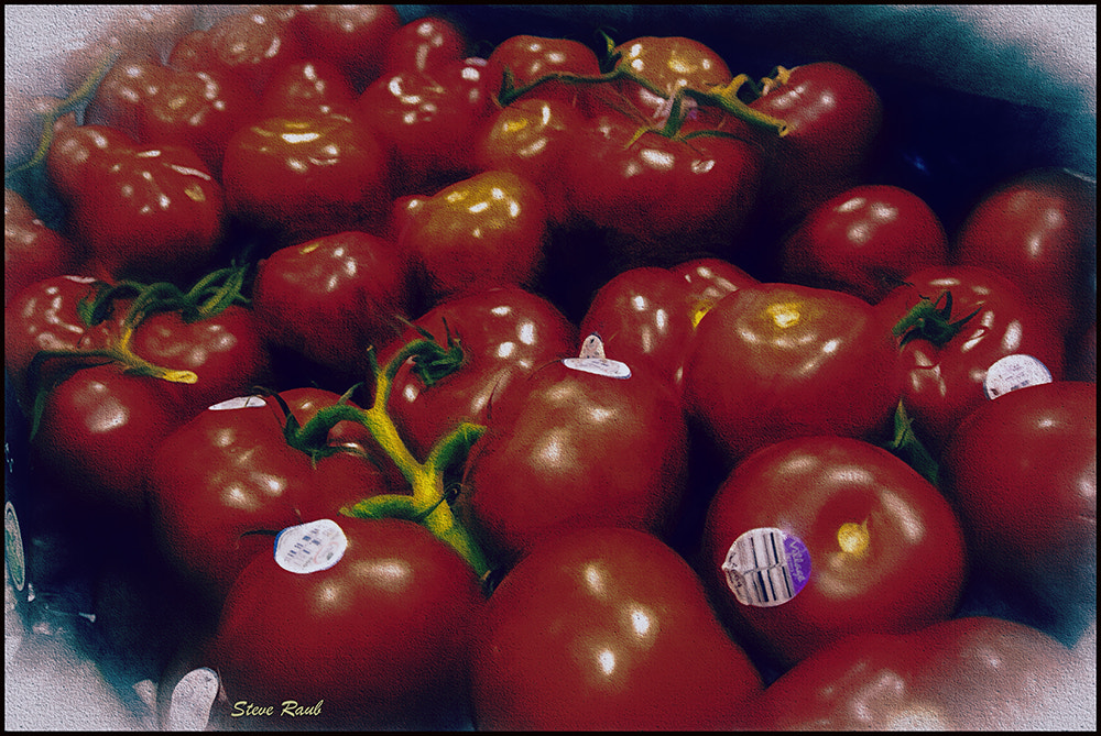 Nikon 1 V2 sample photo. Painted tomatoes photography