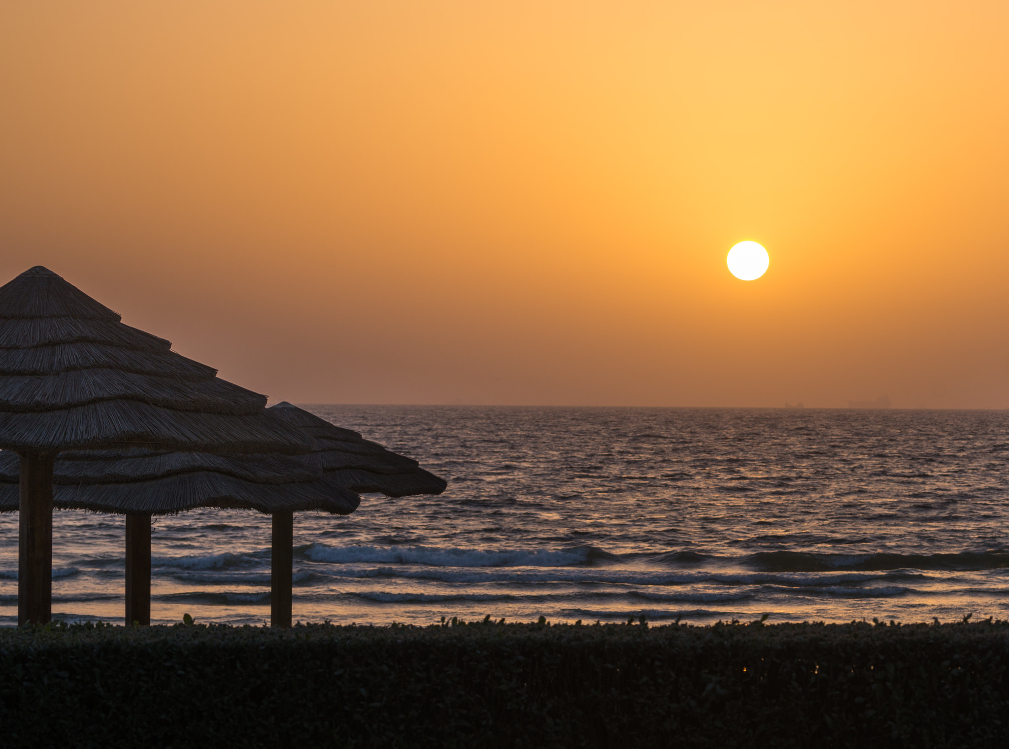 Sony a99 II + Tamron SP 70-300mm F4-5.6 Di USD sample photo. Ajman sunsets photography