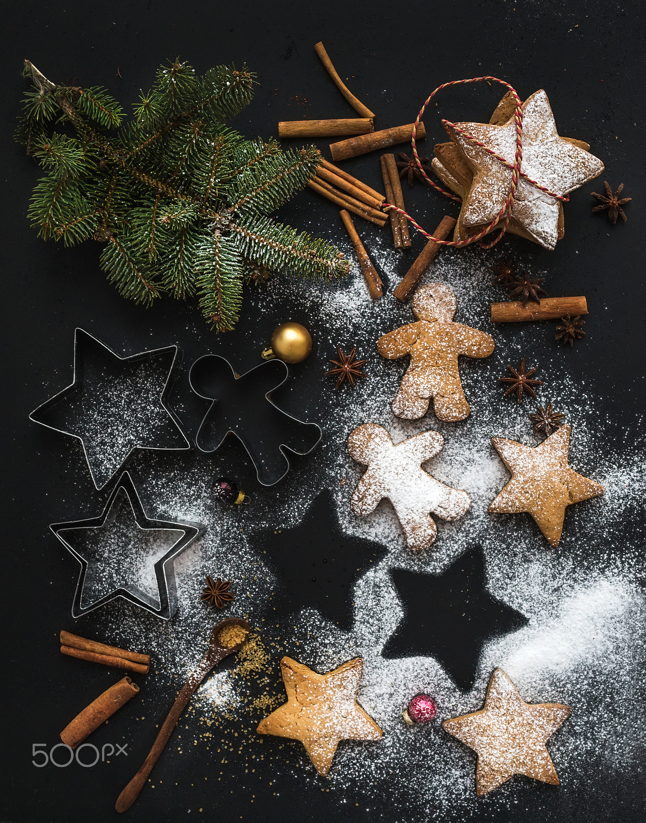 Nikon D610 + ZEISS Distagon T* 35mm F2 sample photo. Cooked christmas holiday traditional gingerbread cookies with sugar powder, anise and cinnamon stick photography