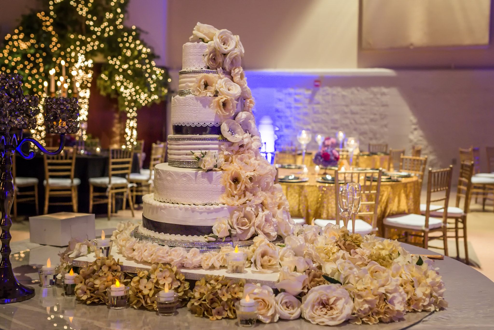 Nikon D3 + Sigma 35mm F1.4 DG HSM Art sample photo. Winter wedding cake photography