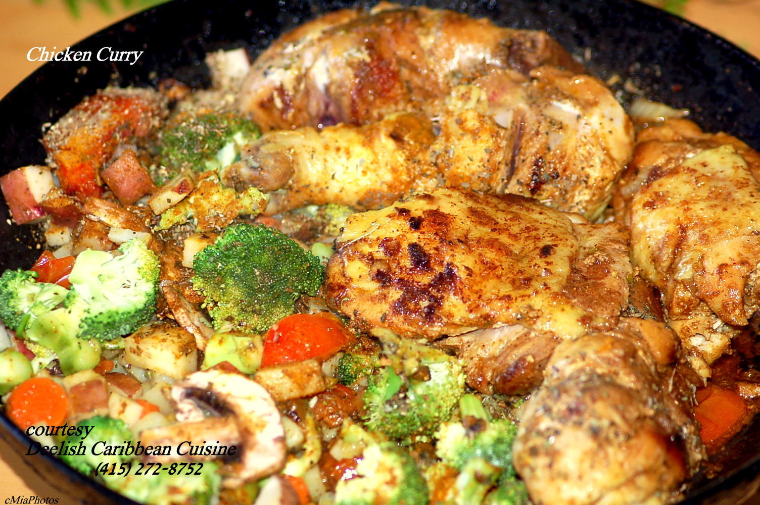 Nikon AF Nikkor 70-300mm F4-5.6G sample photo. Curry chicken w/mushroom and broccoli photography