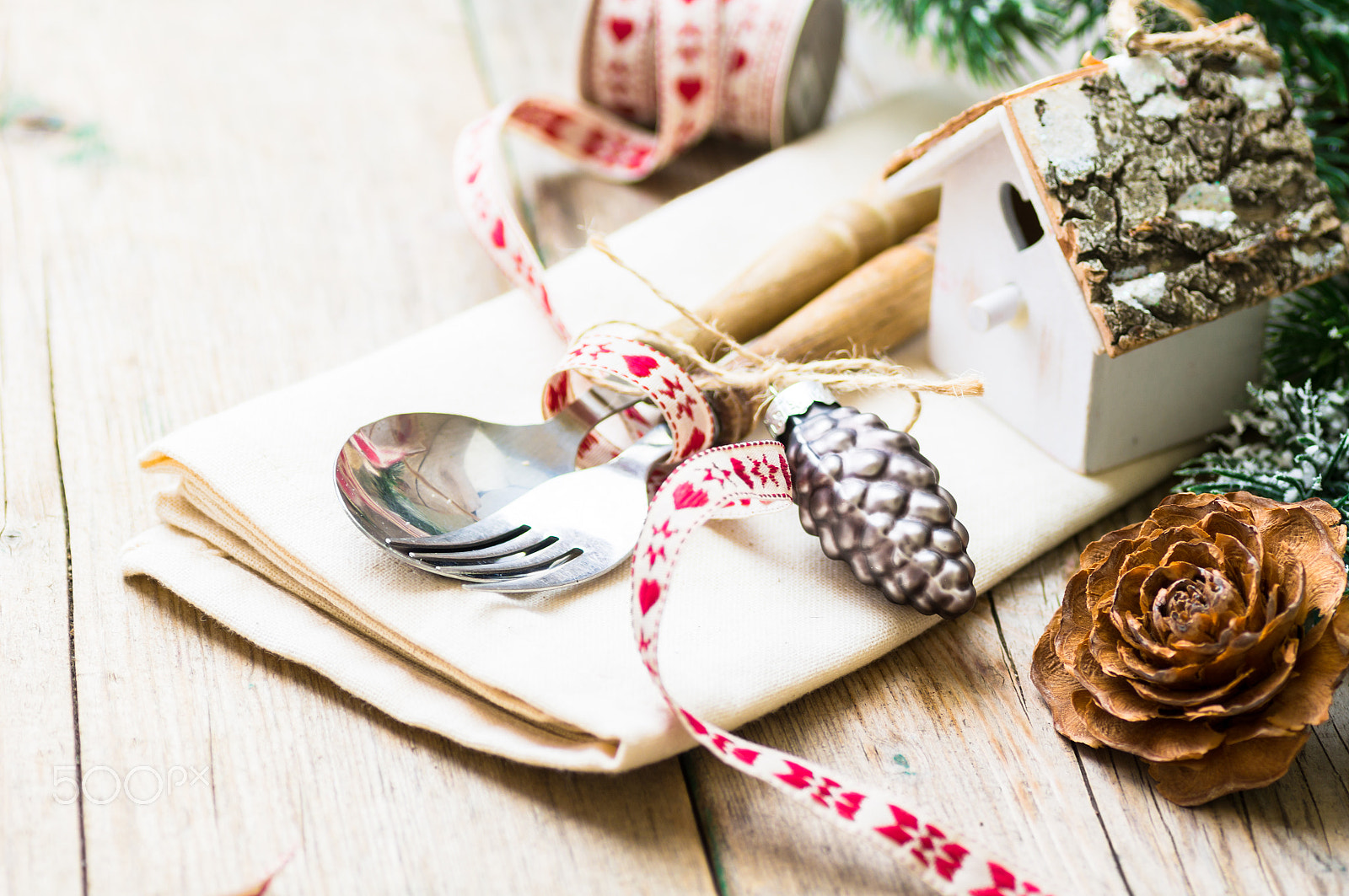 Sony SLT-A55 (SLT-A55V) + Tamron SP AF 90mm F2.8 Di Macro sample photo. Christmas time table setting photography