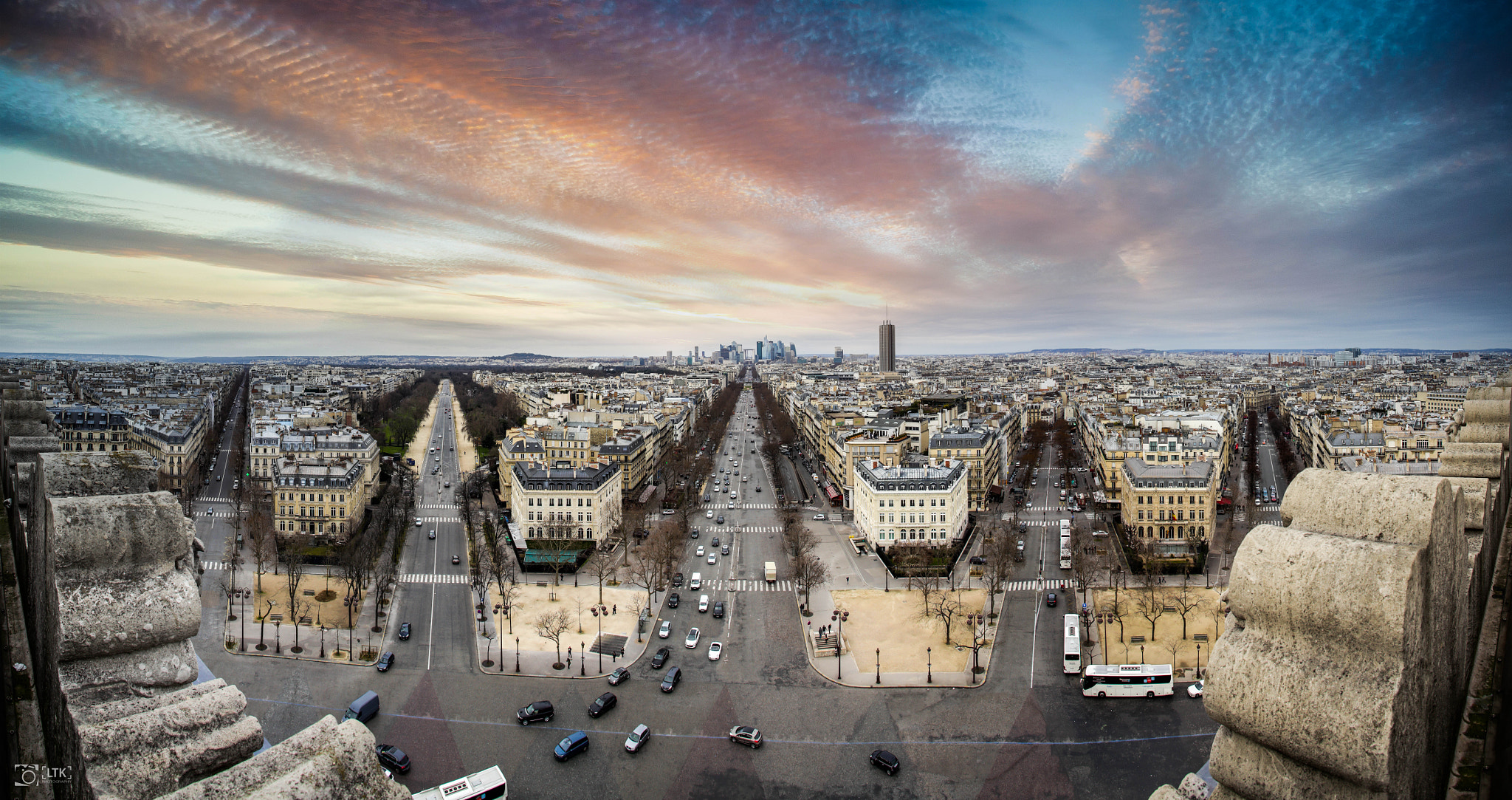 Canon EF 20-35mm F3.5-4.5 USM sample photo. View from l’arc de triomphe photography