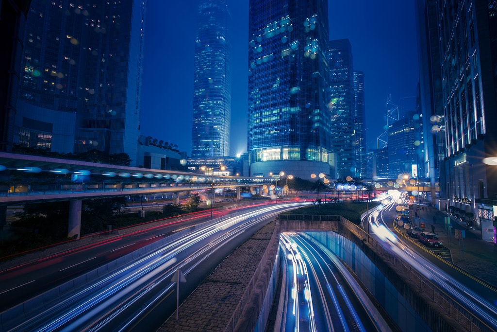 Hong Kong city night scenes by LokYiu Cheung / 500px