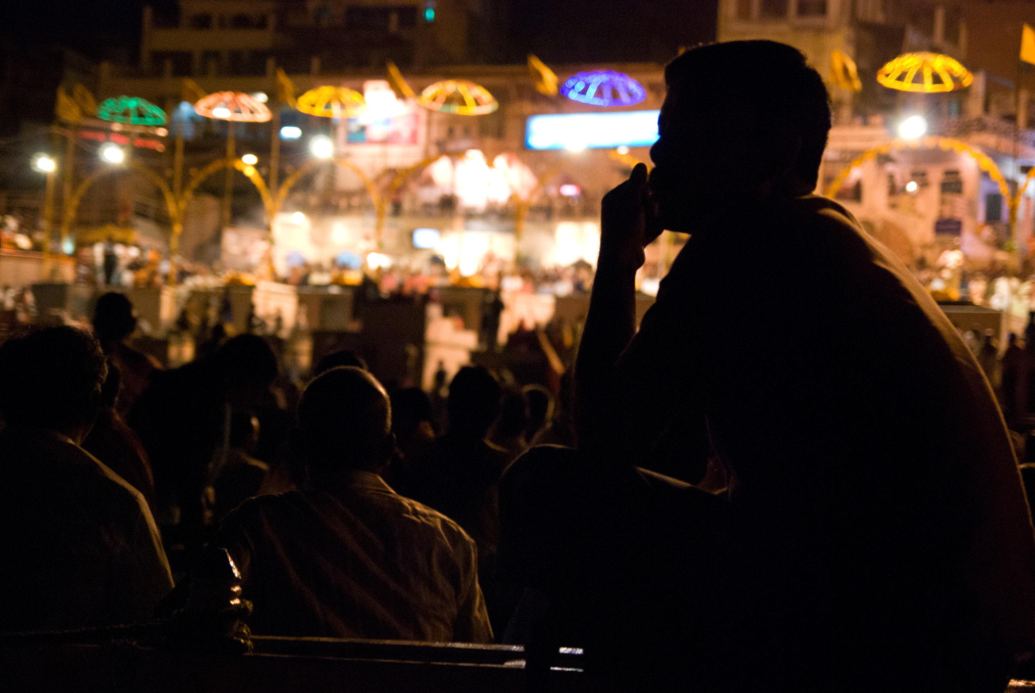 Nikon D60 sample photo. Fire puja photography
