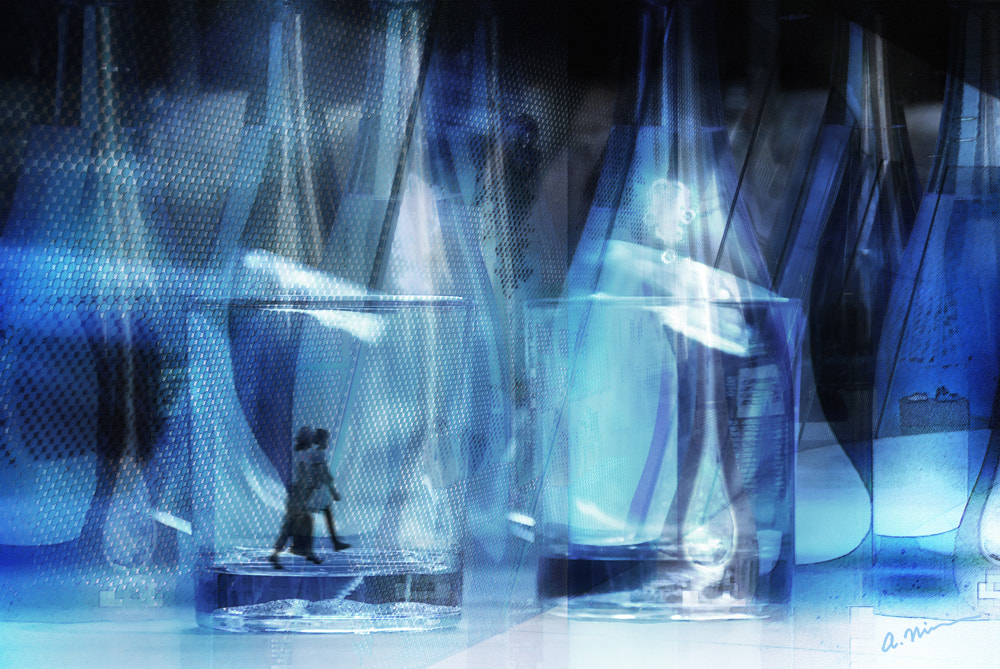 Pentax K-5 sample photo. Blue bottles photography