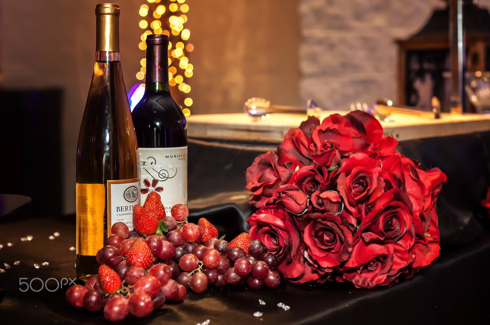 Nikon D2X + Sigma 35mm F1.4 DG HSM Art sample photo. Grapes and roses photography