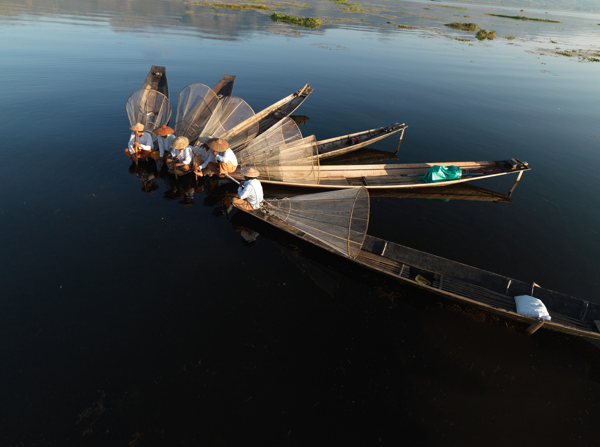 Hasselblad H5D-40 + HCD 24 sample photo. Fisherman at inle lake photography