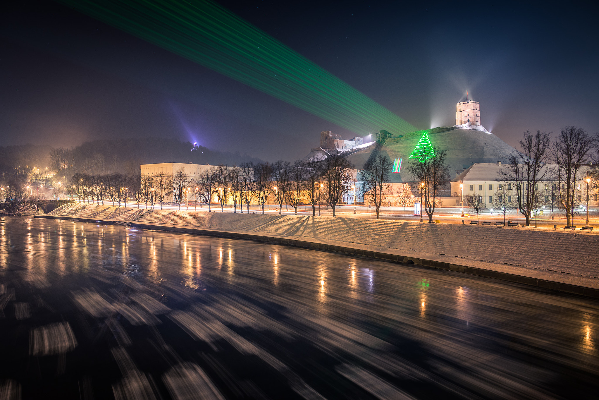 Nikon D800 + Samyang 12mm F2.8 ED AS NCS Fisheye sample photo. Happy new year from snowy vilnius! photography