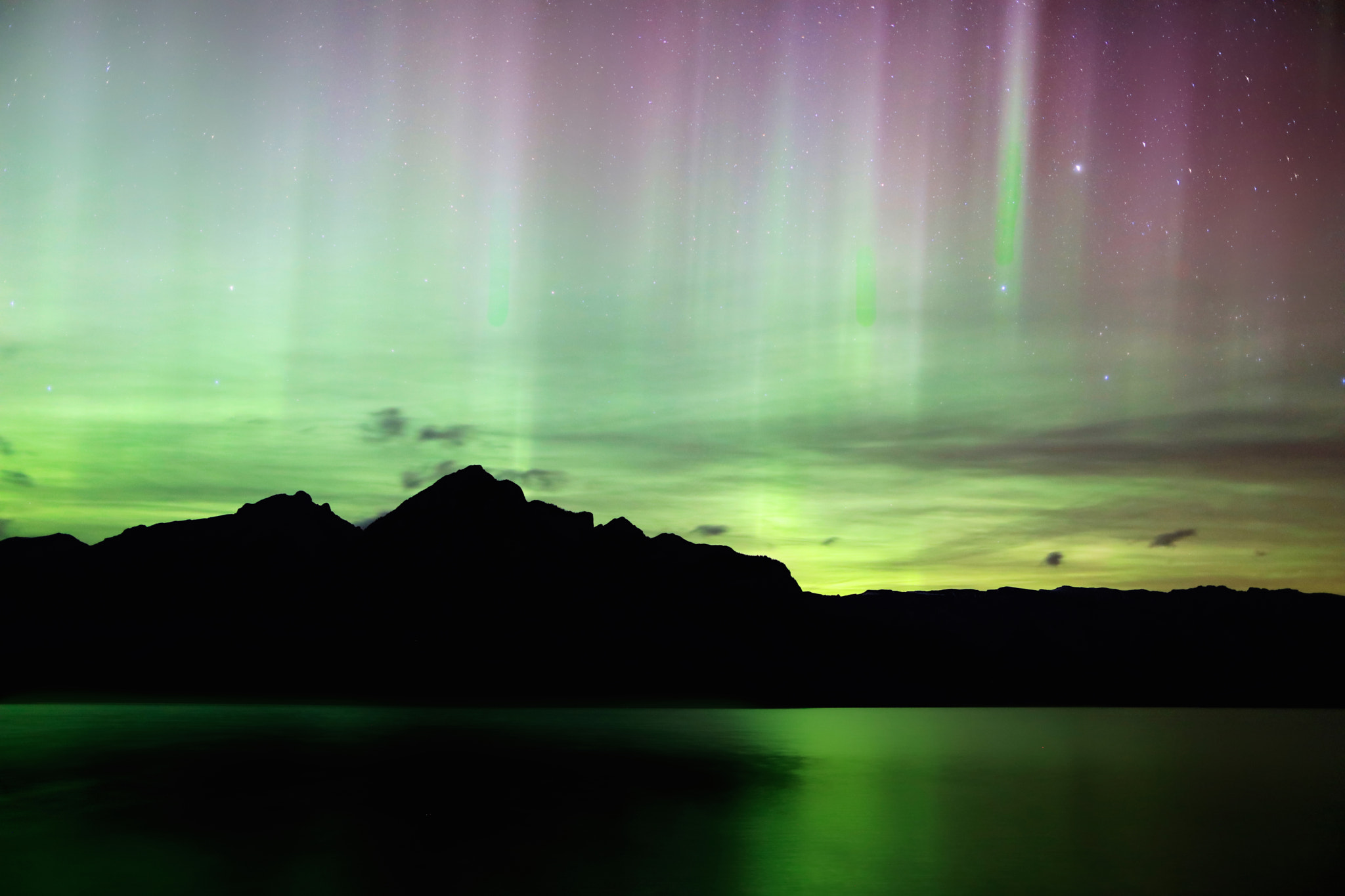 Canon EF 24mm F1.4L II USM sample photo. Repost - crazy train lake minnewanka photography