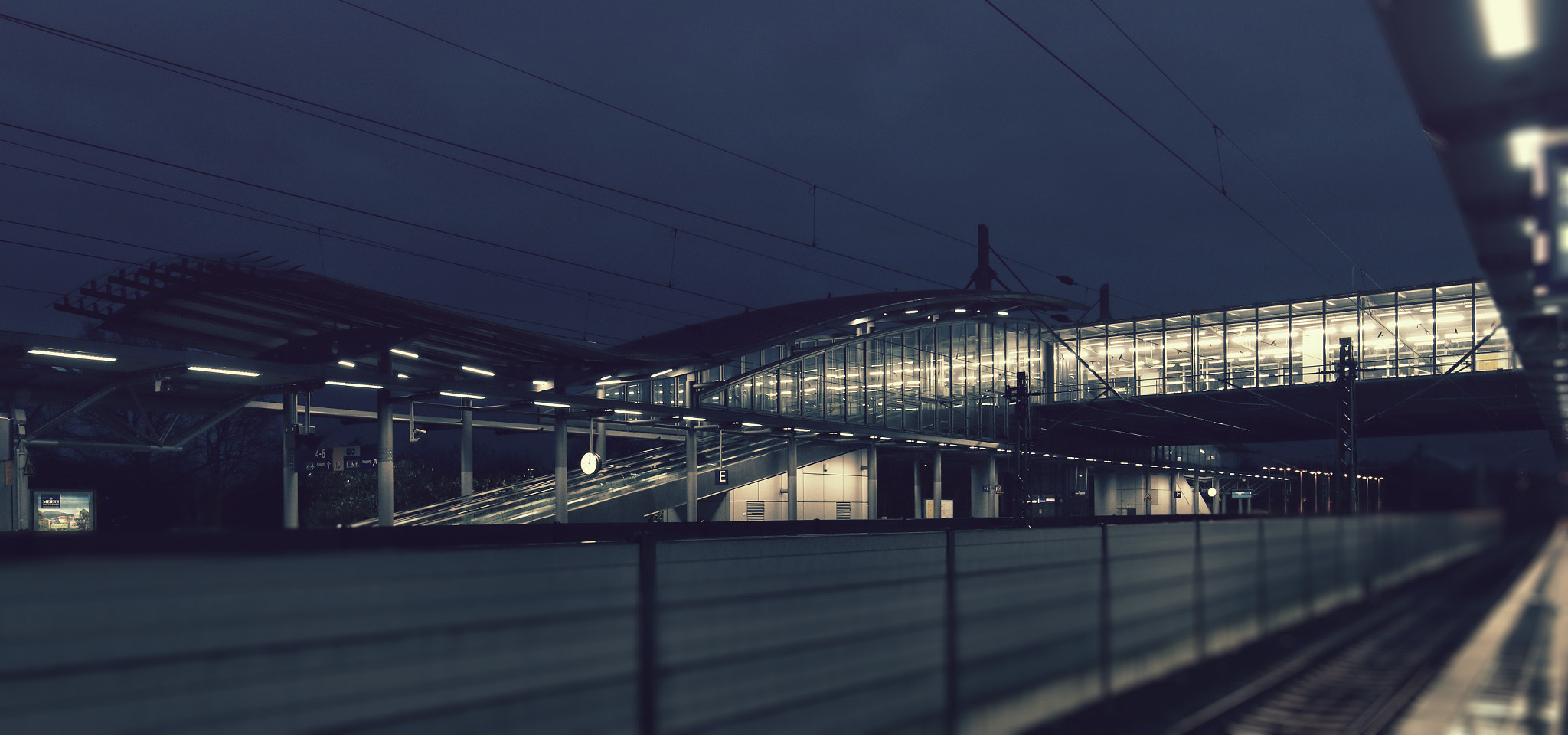 Canon EOS 70D + Canon EF 300mm f/2.8L sample photo. Duesseldorf airport trainstation photography
