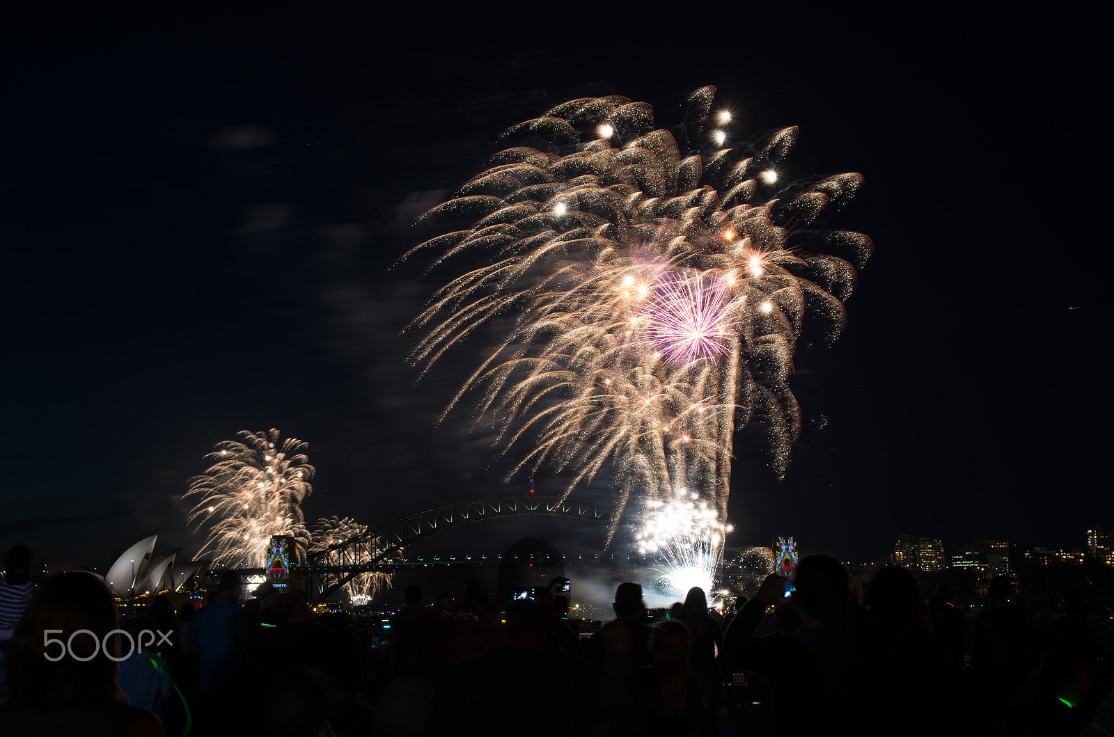 Sigma 17-50mm F2.8 EX DC HSM sample photo. New years eve fireworks sydney harbour bridge photography