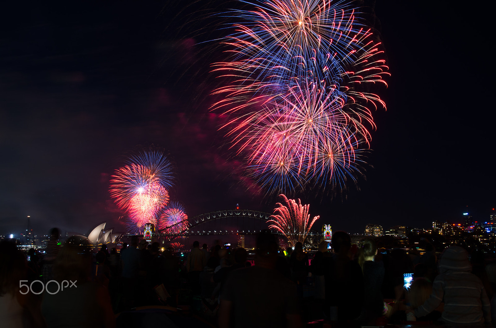 Sigma 17-50mm F2.8 EX DC HSM sample photo. New years eve fireworks sydney harbour bridge photography