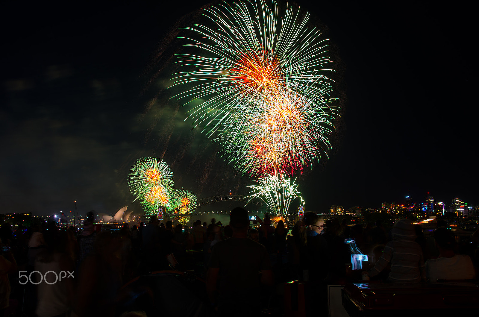 Sigma 17-50mm F2.8 EX DC HSM sample photo. New years eve fireworks sydney harbour bridge photography