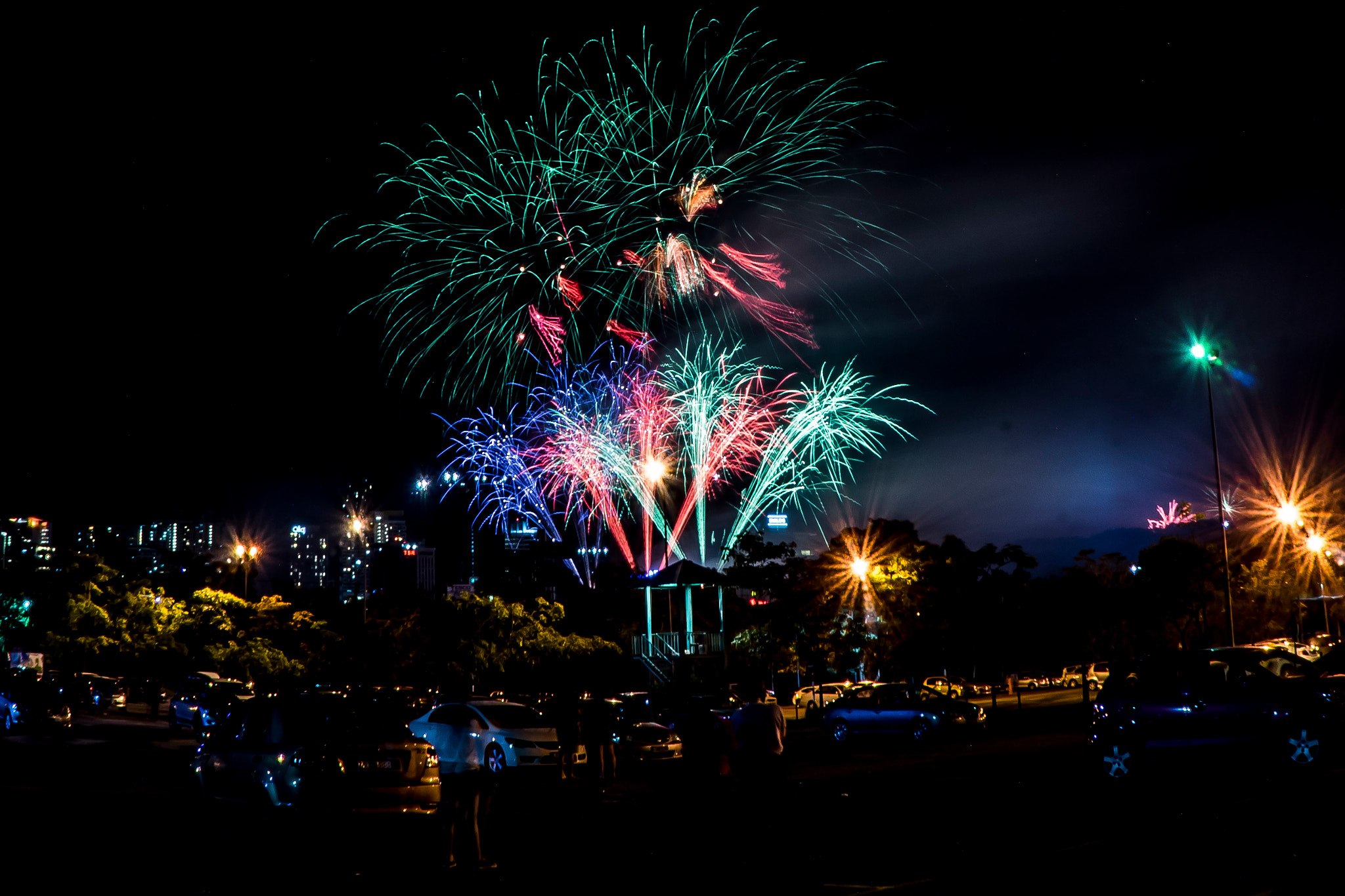 FE 16mm F3.5 Fisheye sample photo. Fireworks photography