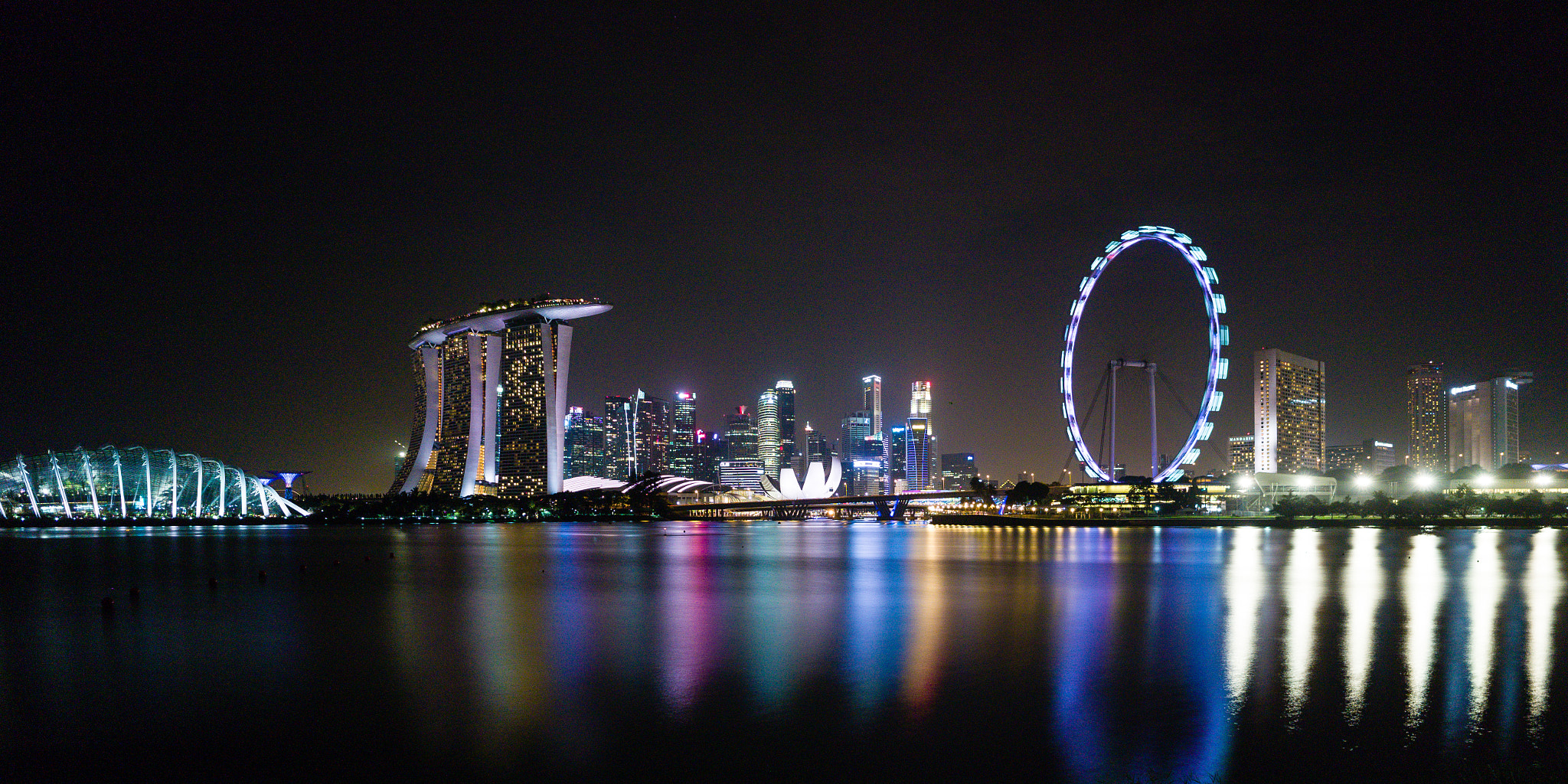 Leica M9 + Leica Super-Elmar-M 21mm F3.4 ASPH sample photo. Singapore skyline from bay east garden photography