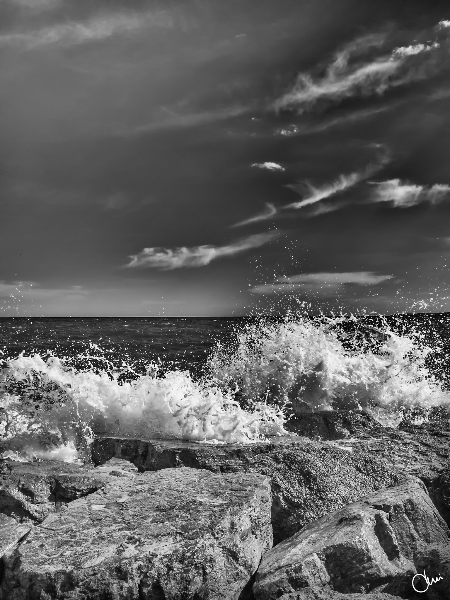 OLYMPUS 14-54mm Lens sample photo. Breaking waves photography