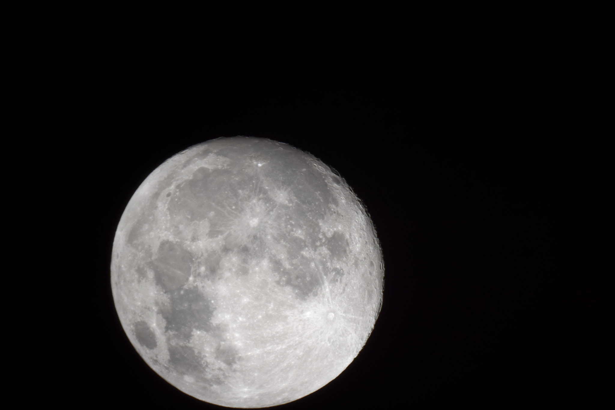 Nikon D810 + Manual Lens No CPU sample photo. Full moon photography