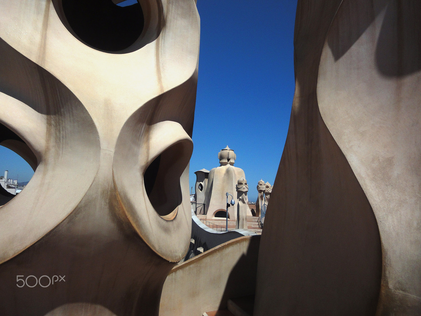 Sony Cyber-shot DSC-WX1 sample photo. Chimneys in barcelona photography