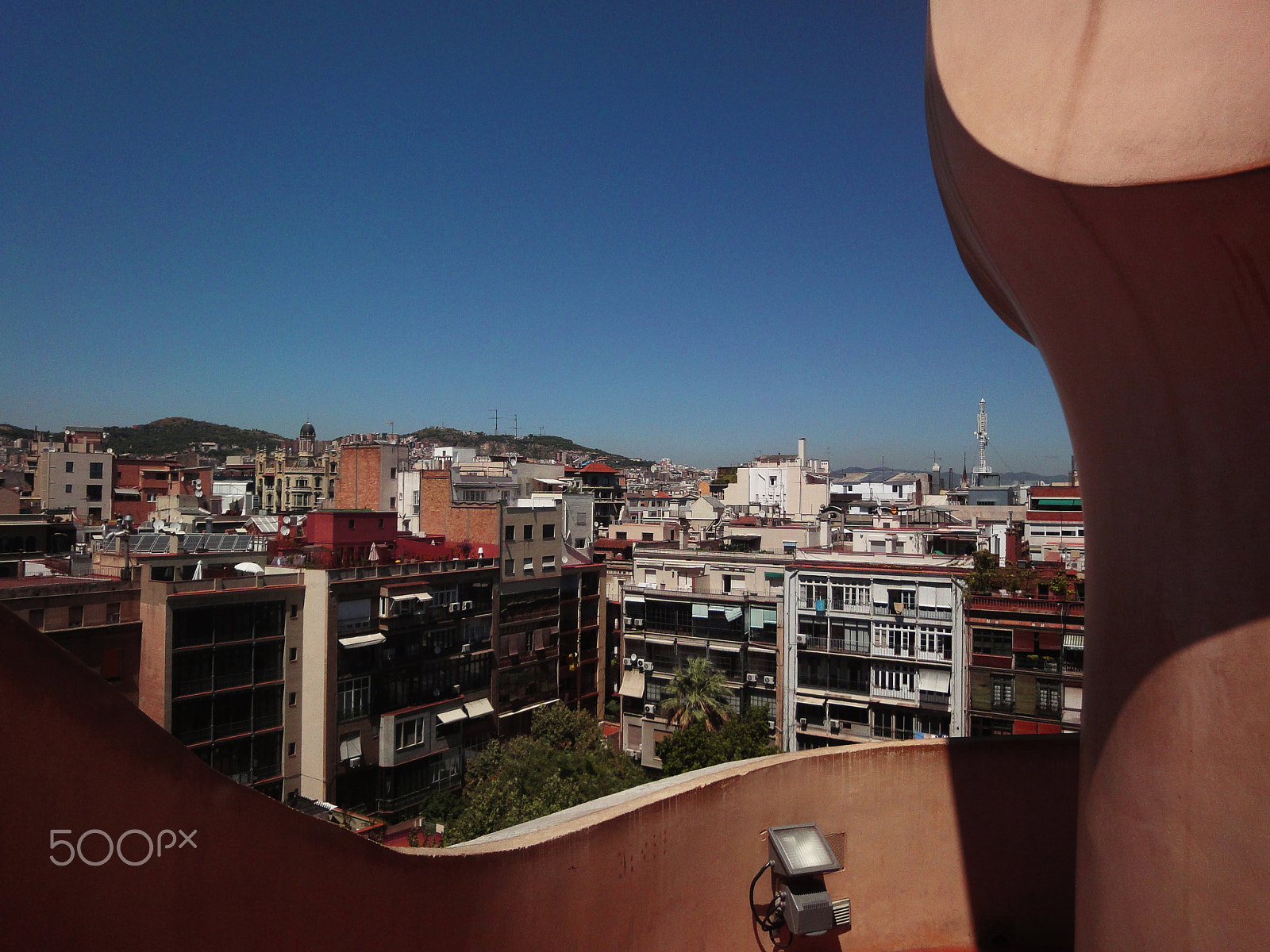 Sony Cyber-shot DSC-WX1 sample photo. Barcelona's rooftops photography