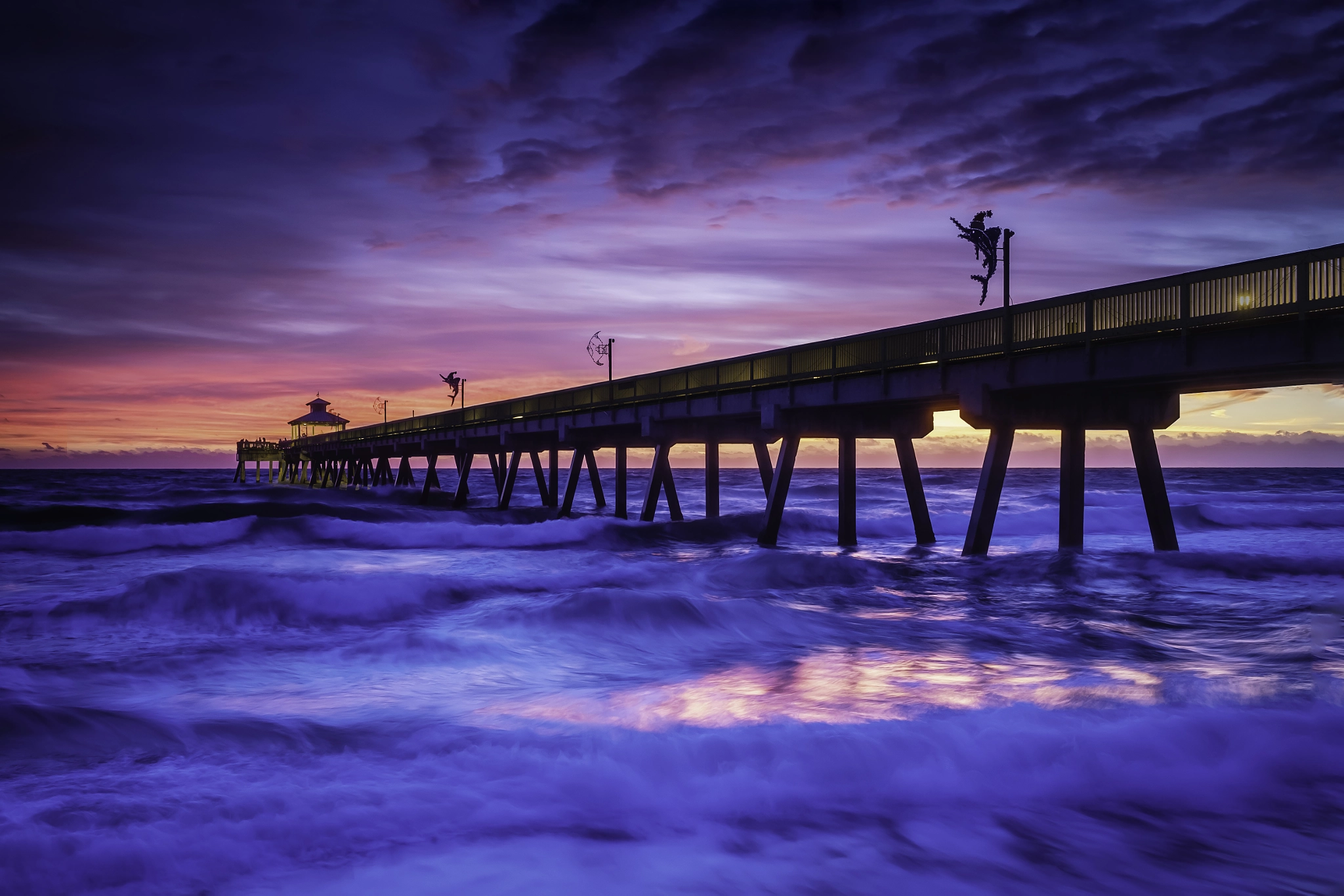 Fujifilm X-E1 + Fujifilm XF 23mm F1.4 R sample photo. Deerfield beach fishing pier - take 2 photography