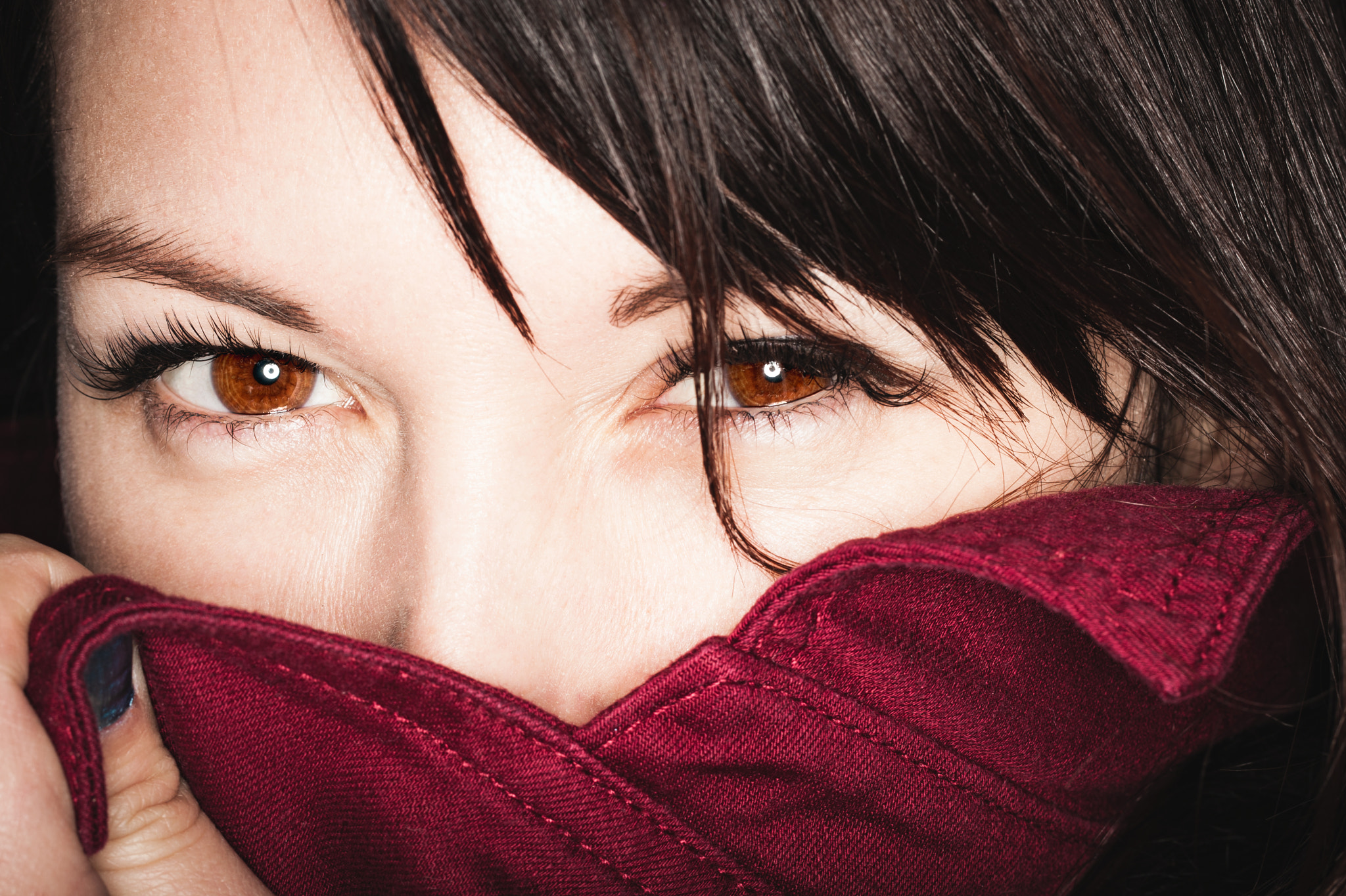 Canon EOS 40D + Canon EF 100mm F2.8L Macro IS USM sample photo. Beautiful model eyes close-up photography