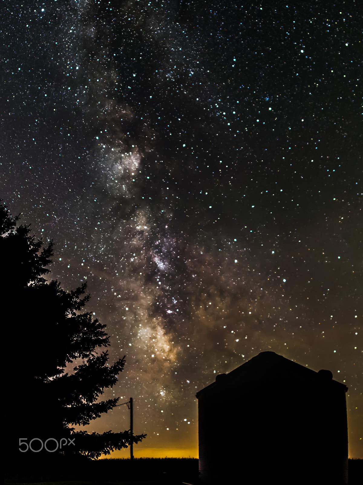 Nikon D3100 + Samyang 12mm F2.8 ED AS NCS Fisheye sample photo. Milky way over iowa photography